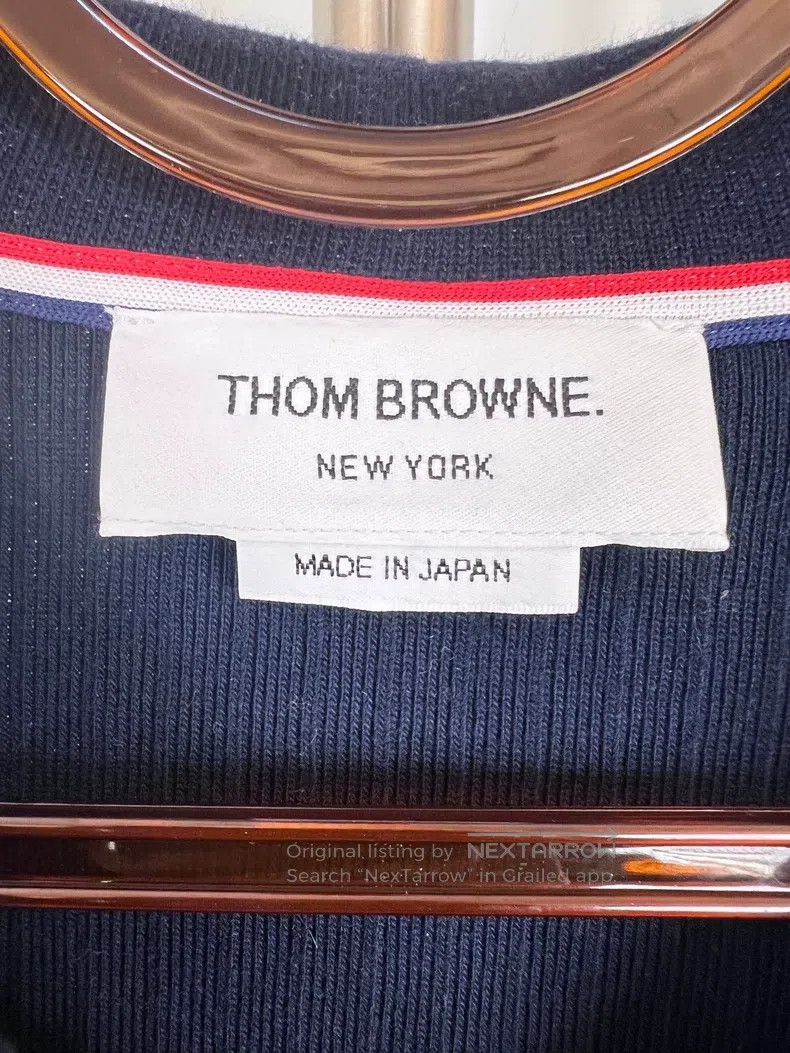Thom Browne Thom Browne Four-stripe Collar POLO Short Sleeve Size US XXL / EU 58 / 5 - 3 Thumbnail