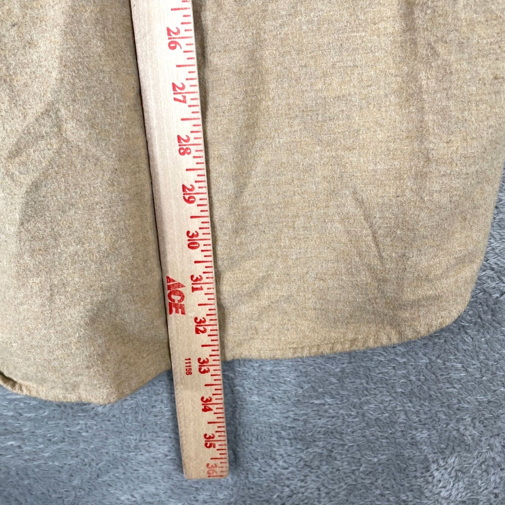 Vintage Woolrich Chamois Shirt Mens L Tan Heavy Cotton Flannel Button Down Workwear Shirt Size US L / EU 52-54 / 3 - 5 Thumbnail