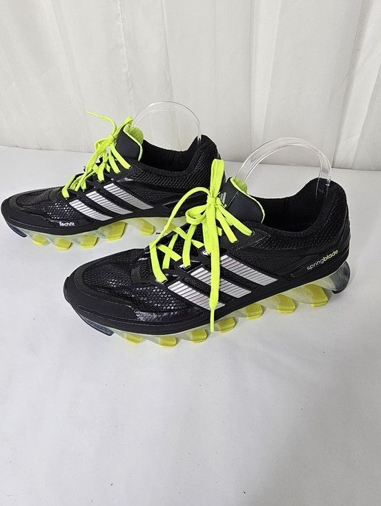 Adidas adidas Springblade Black Neon Green Running Shoe Sneaker Size US 8 / EU 41 - 3 Thumbnail