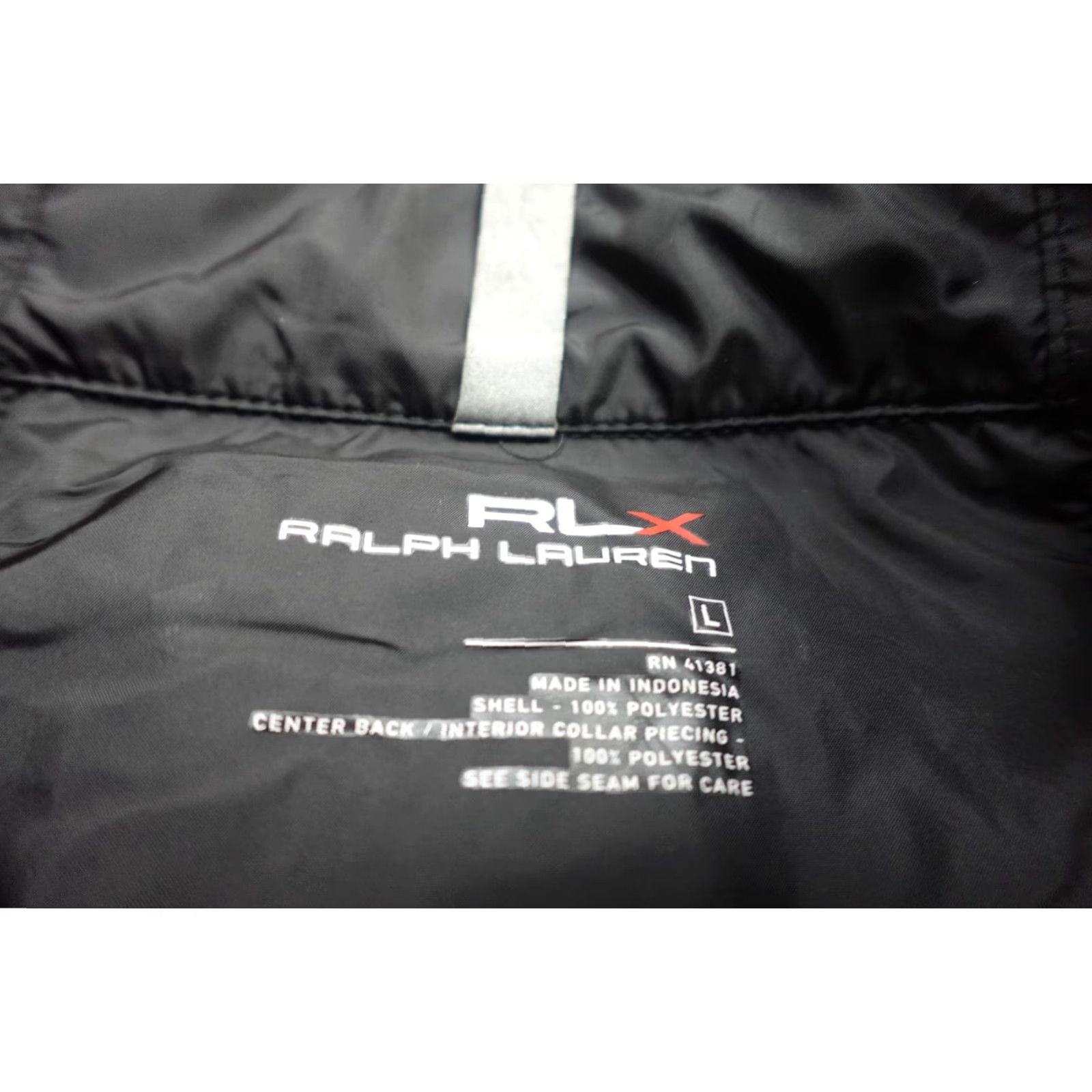 Vintage RLX Windbreaker Jacket Mens Large Black Golf Lightweight Full Zip Size US L / EU 52-54 / 3 - 2 Thumbnail