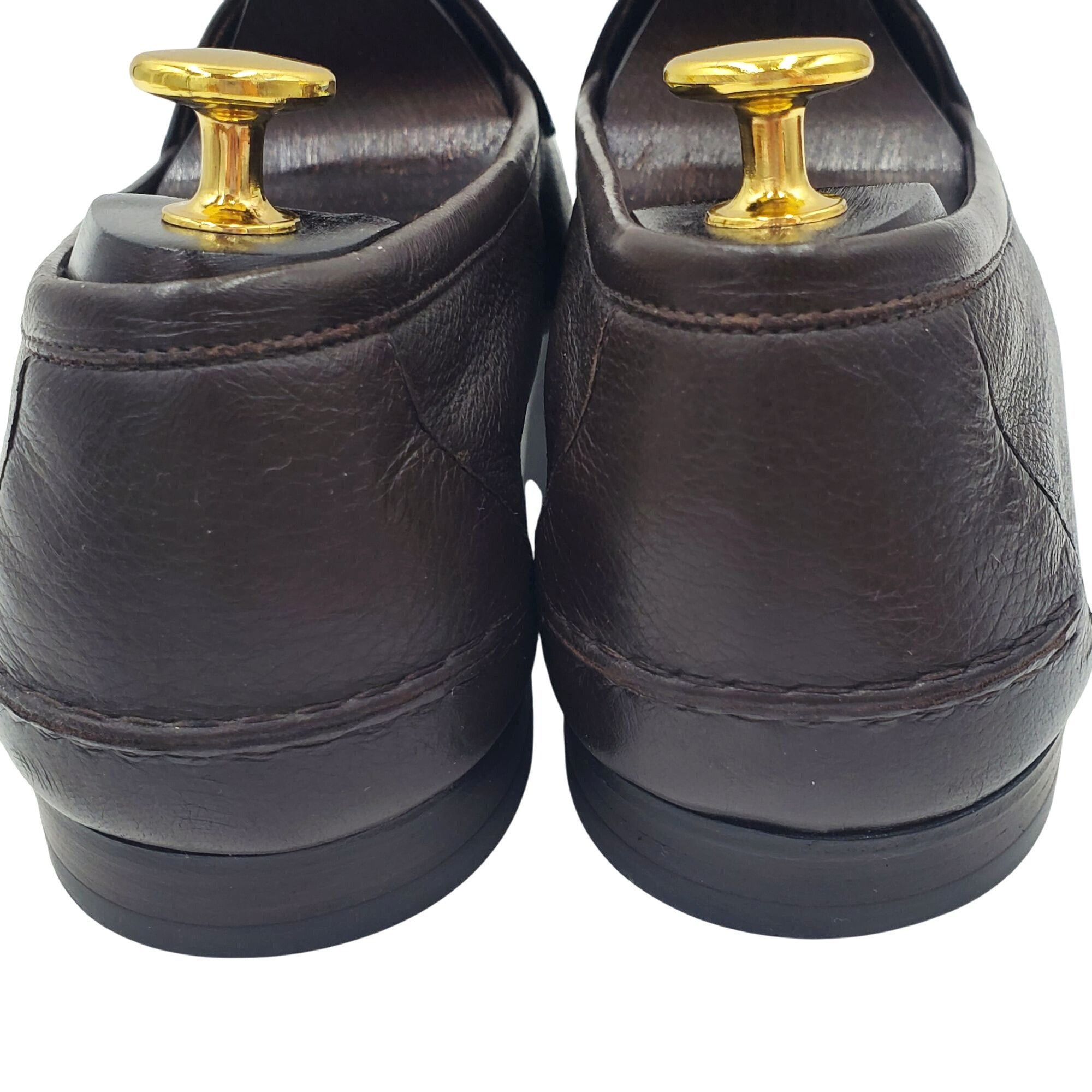 Other Italy Ermenegildo Zegna Men's Size 13US/12EU Brown leather t Size US 13 / EU 46 - 4 Thumbnail