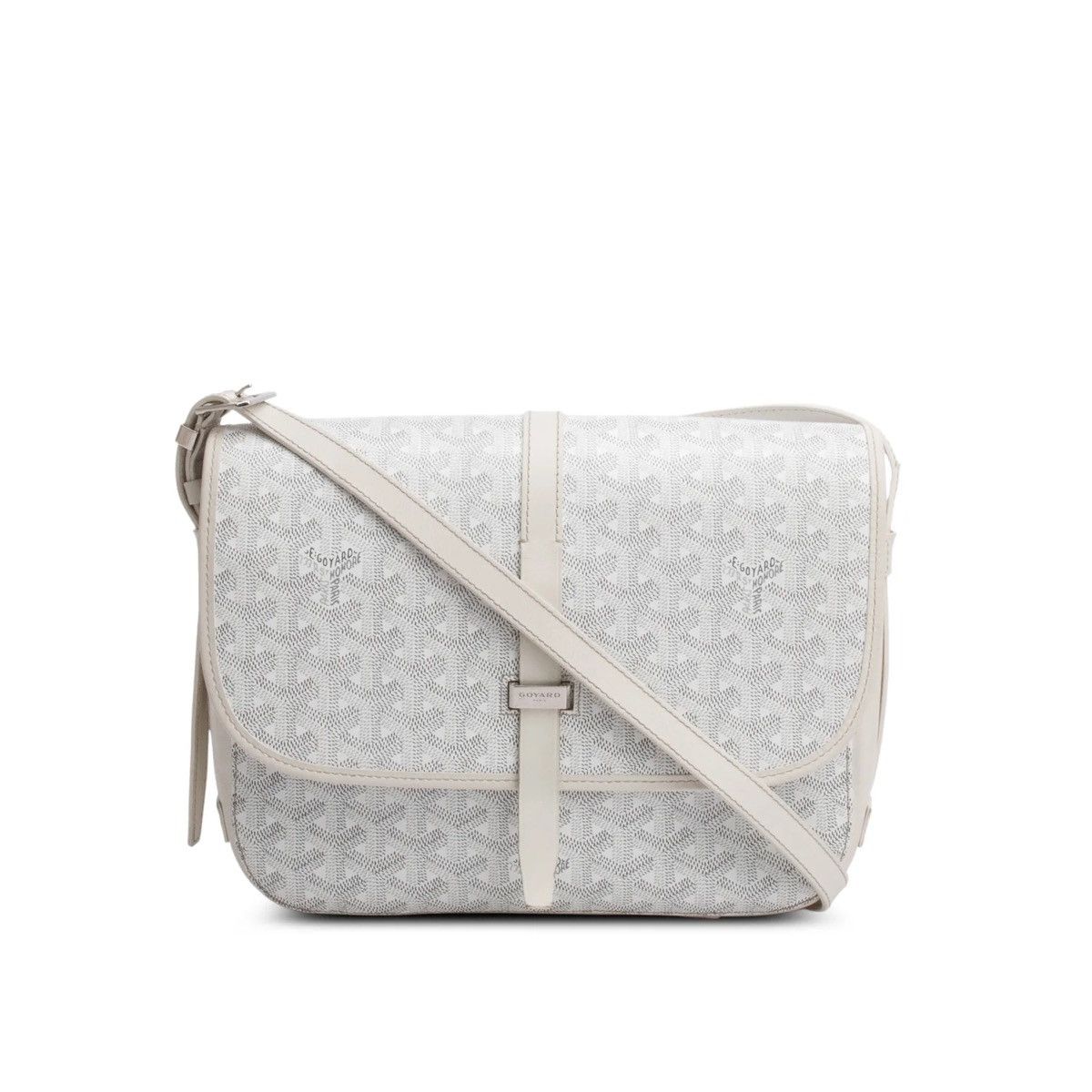 Goyard GOYARD 2021 White Leather & Monogram Canvas Belvedere II Size ONE SIZE - 1 Thumbnail