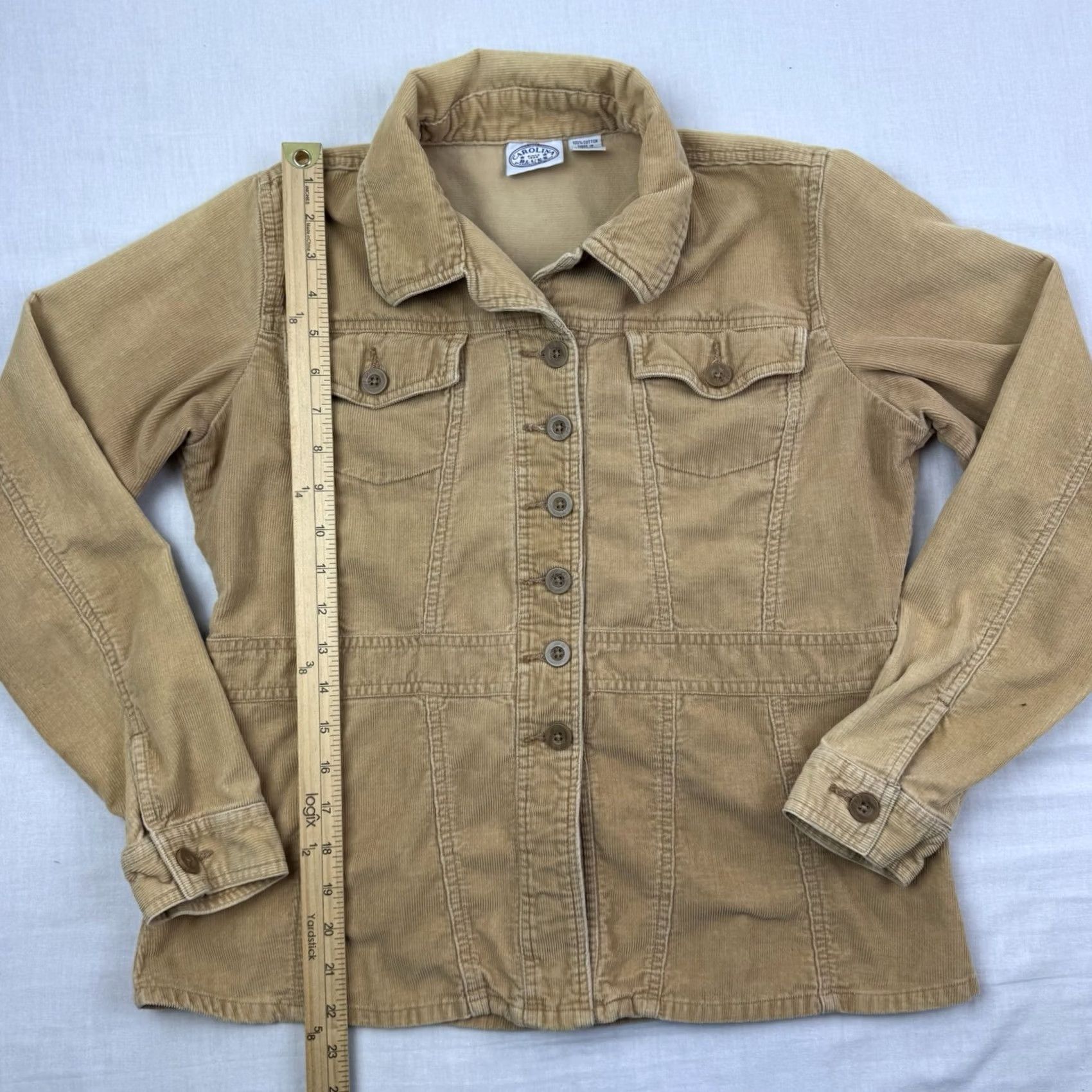 Vintage VINTAGE Carolina Blue Corduroy Jacket Womens Medium Collared Button Up Y2K Hip Size M / US 6-8 / IT 42-44 - 6 Thumbnail