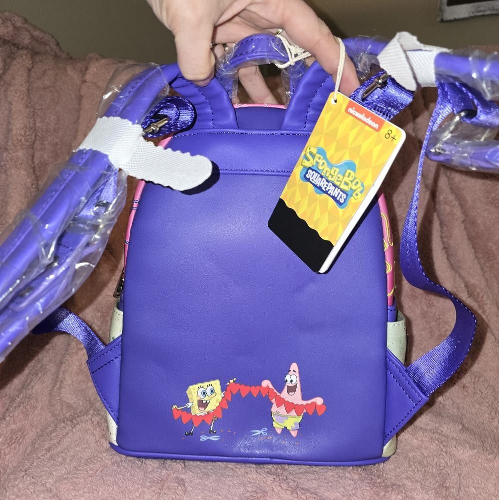 Designer SpongeBob SquarePants & Patrick Star Hearts Mini Backpack Size ONE SIZE - 4 Thumbnail
