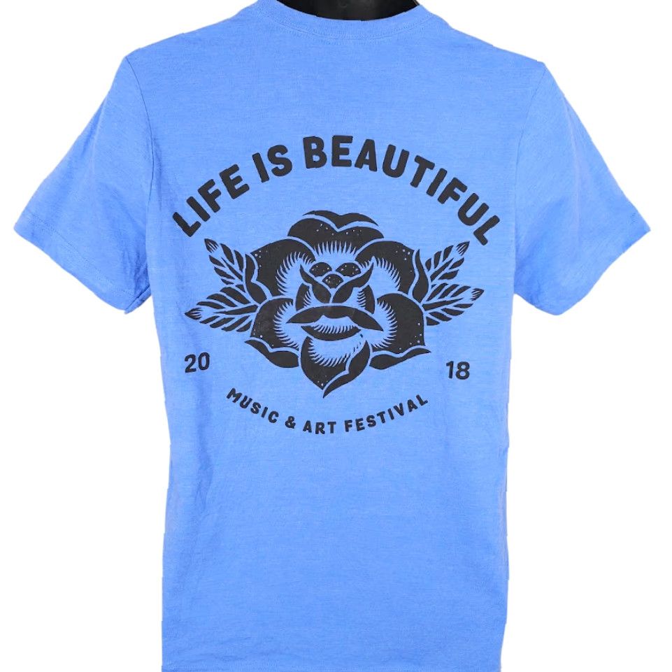 Alife VINTAGE Life Is Beautiful Shirt Mens M Blue 2018 Music & Art Festival Size US M / EU 48-50 / 2 - 4 Thumbnail