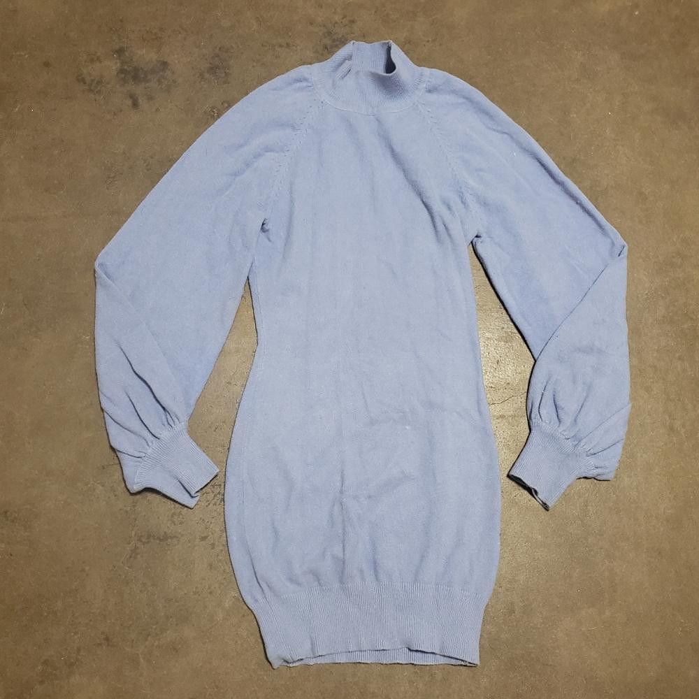 Designer Light Blue | EXLURA | Balloon Sleeve Mini Size S / US 4 / IT 40 - 1 Thumbnail