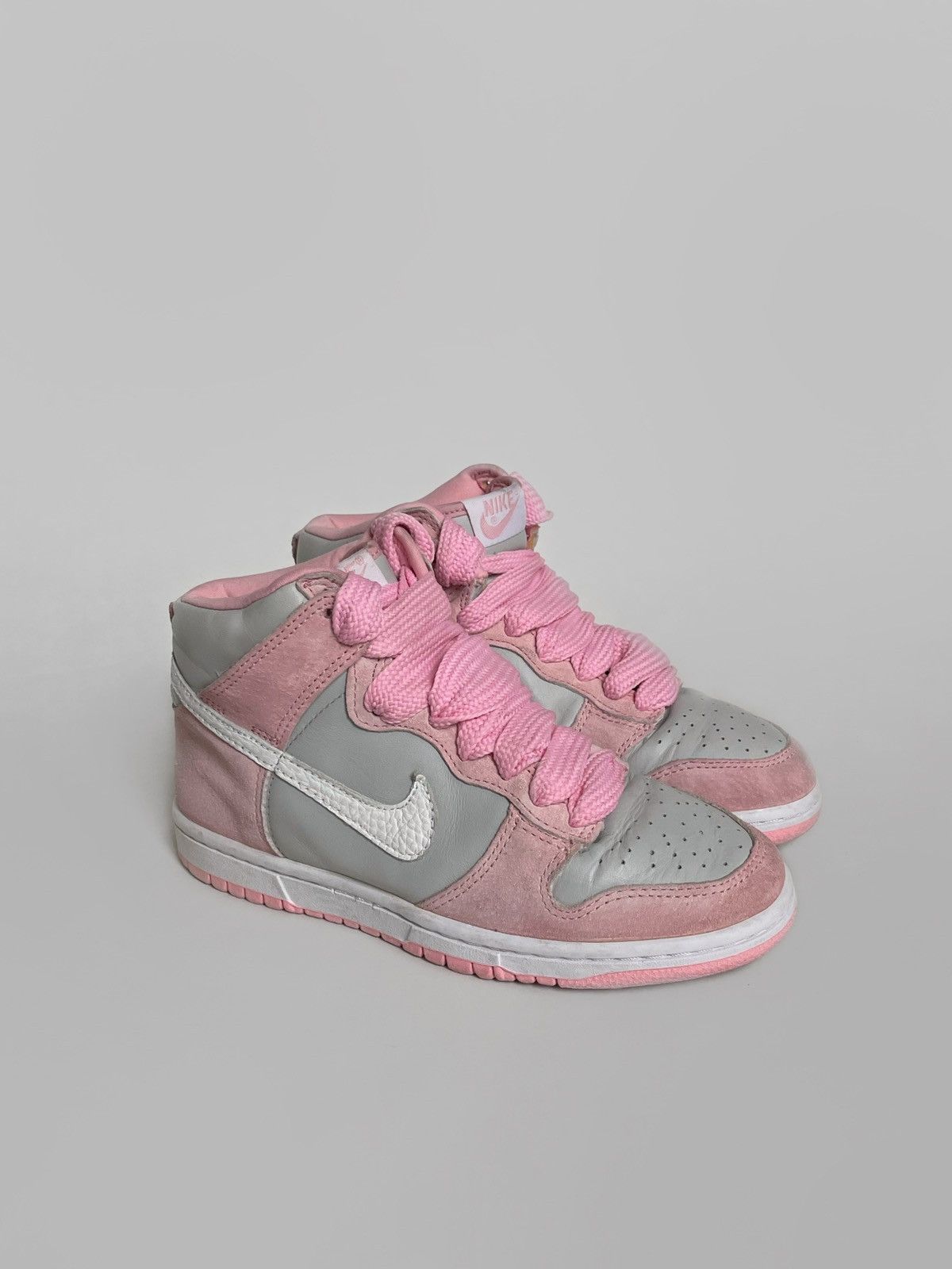 Nike × Vintage Vintage Nike dunk high grey/pink 2004 Size US 8 / IT 38 - 3 Thumbnail