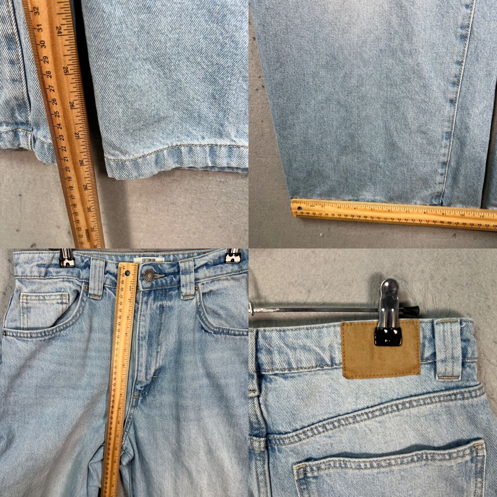 Cotton On Cotton On Jeans Womens 26 Low Super Baggy Blue Light Wash Denim 90s Wide-Leg Vintage No N/A Size 26" / US 2 / IT 38 - 8 Thumbnail