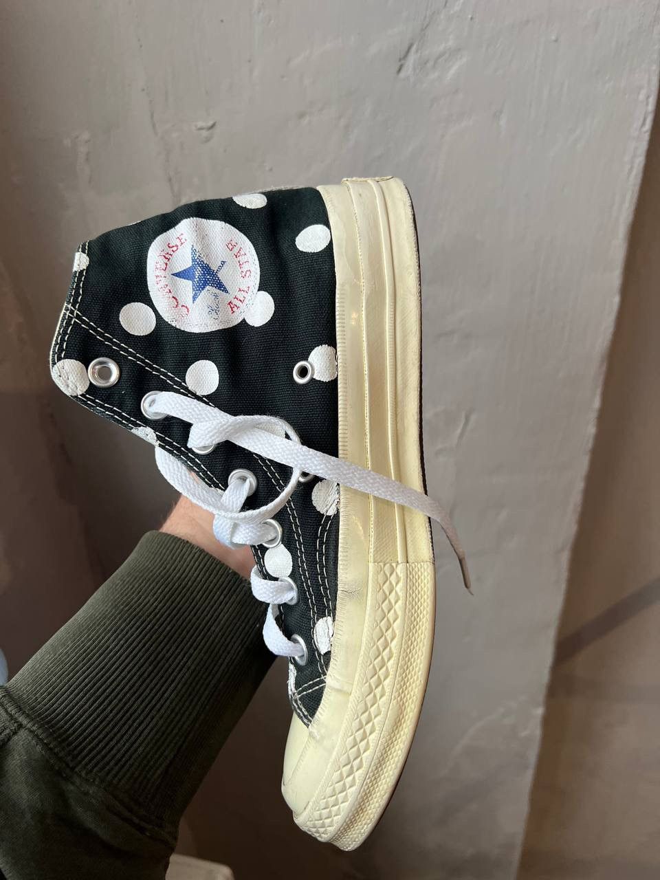 Comme des Garcons PLAY PLAY COMME DES GARCONS X CONVERSE ICONIC RED HEART SNEAKERS Size US 7.5 / IT 37.5 - 8 Thumbnail