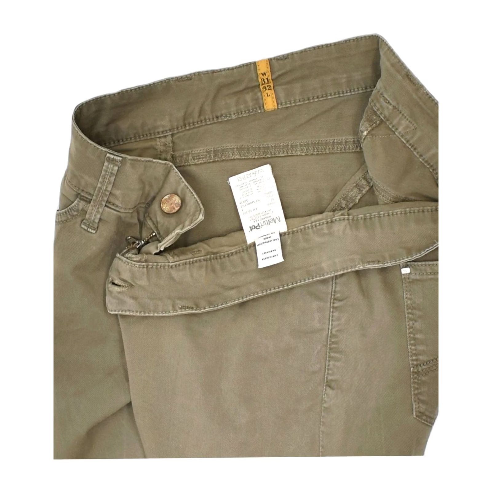 Vintage MELTIN' POT Trousers Adult 34 Brown Cotton Casual Designer Womens Size 24" / US 00 / IT 34 - 4 Thumbnail
