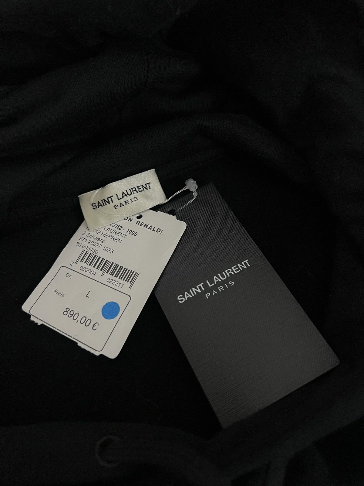 Designer × Saint Laurent Paris × Yves Saint Laurent Saint Laurent Striped Cotton Hoodie Size US L / EU 52-54 / 3 - 15 Thumbnail