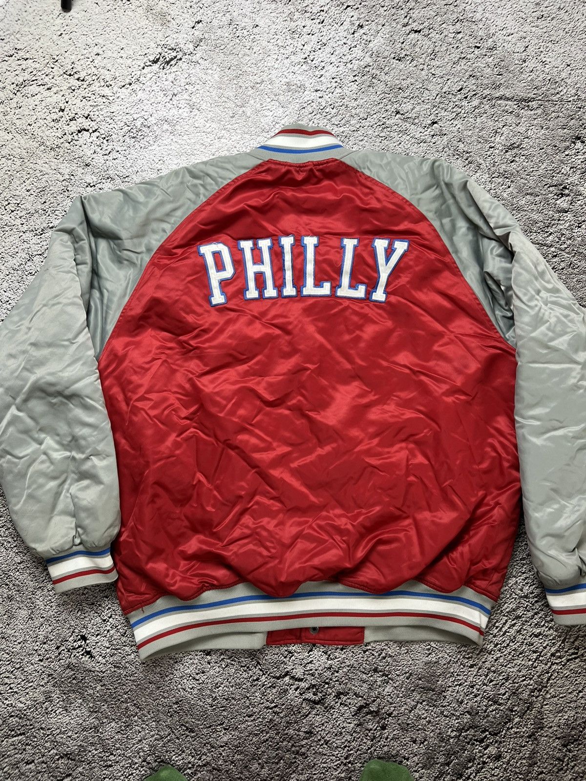 Champion Early 00’s Philadelphia 76ers sixers champion bomber jacket Size US L / EU 52-54 / 3 - 1 Thumbnail