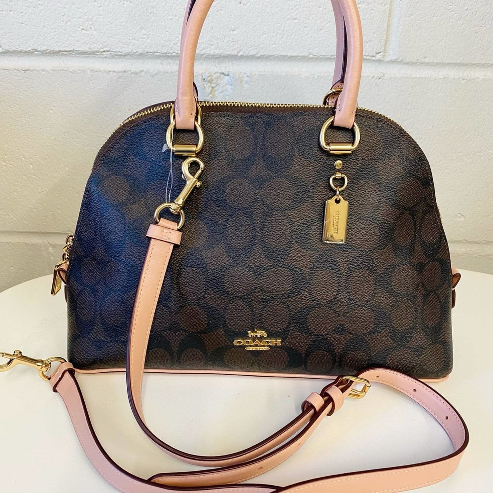 Coach COACH 2558 KATY SATCHEL IN SIGNATURE CANVAS GOLD/BROWN Size ONE SIZE - 2 Thumbnail