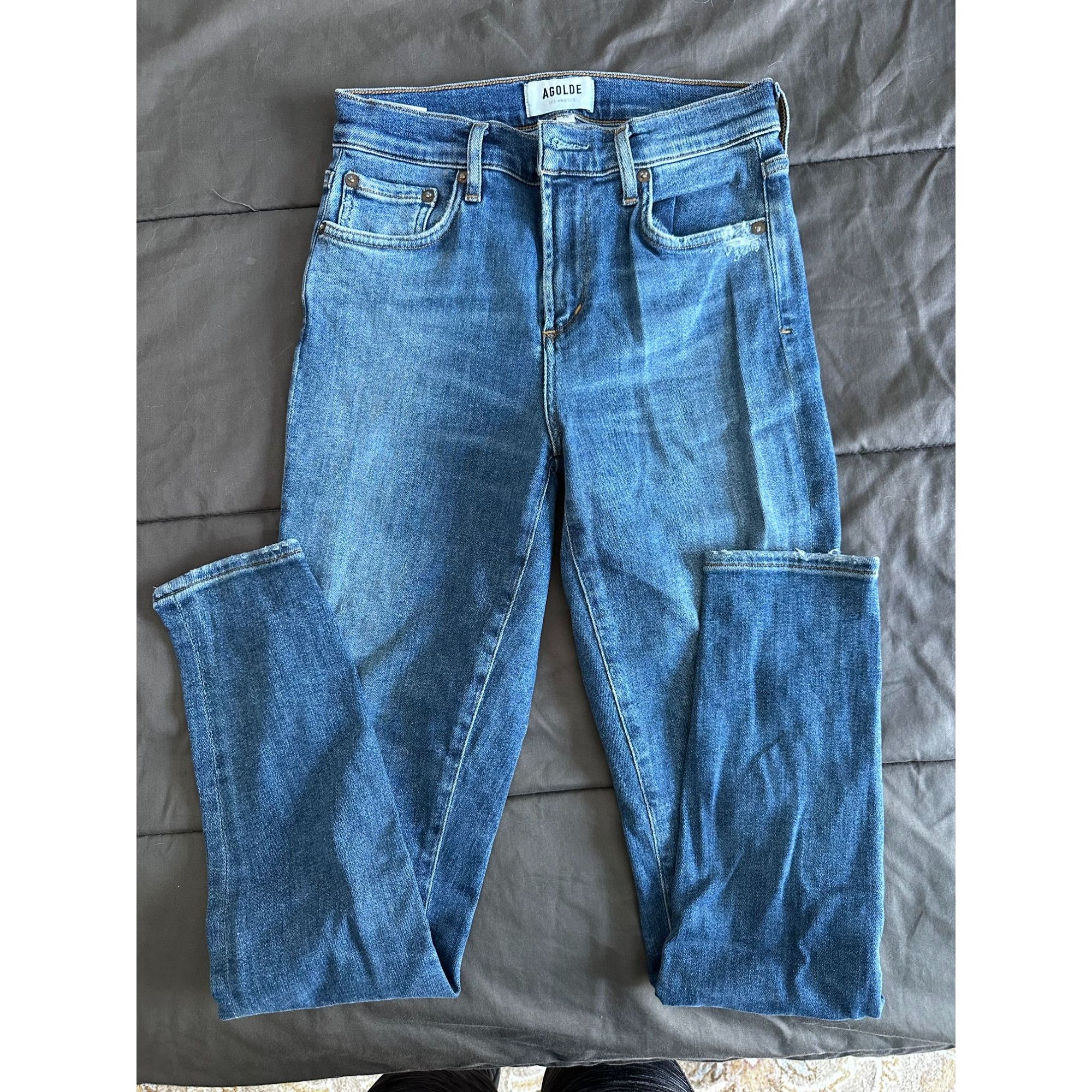 Agolde Ladies designer AGOLDE skinny jeans size 25 Size 25" / US 0 / IT 36 - 1 Thumbnail