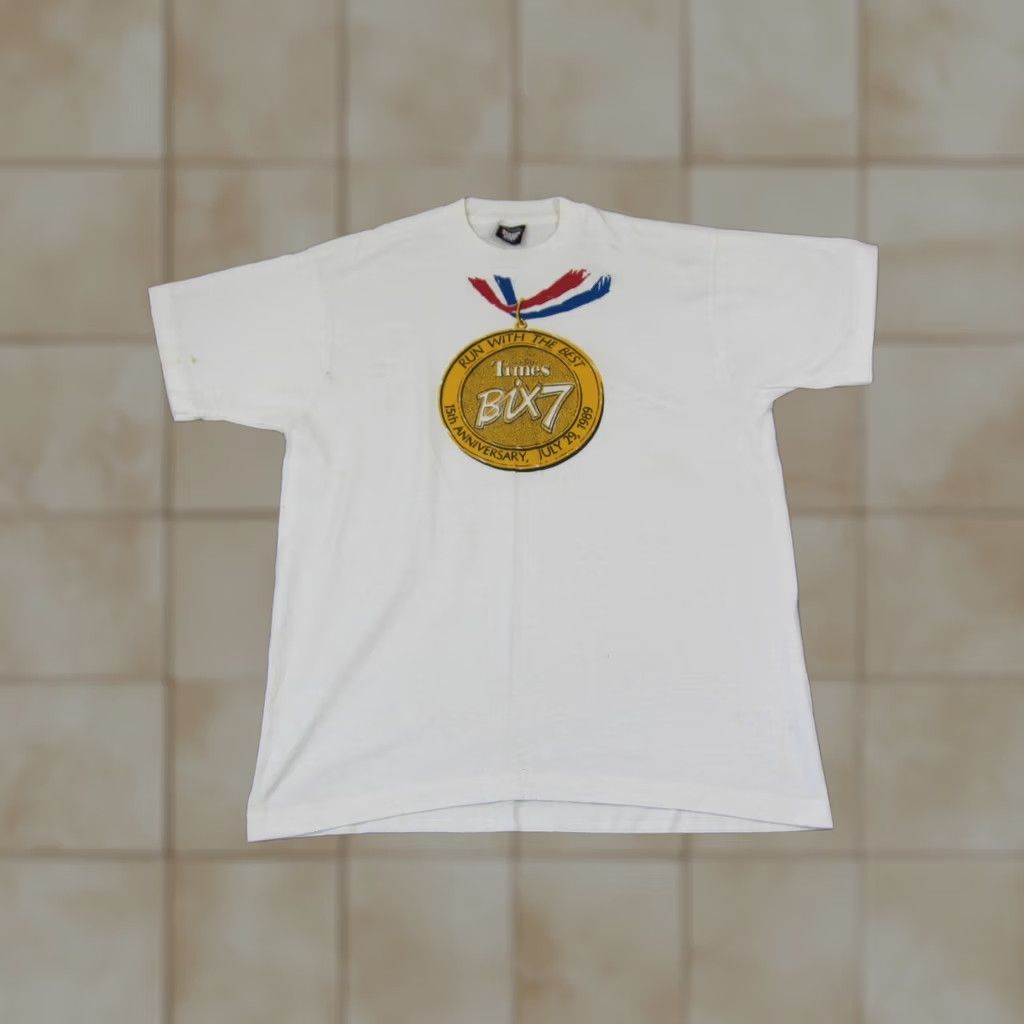 Vintage VINTAGE Quad-City Times Bix 7 Shirt Mens Extra Large XL White USA 90s Size US XL / EU 56 / 4 - 1 Thumbnail