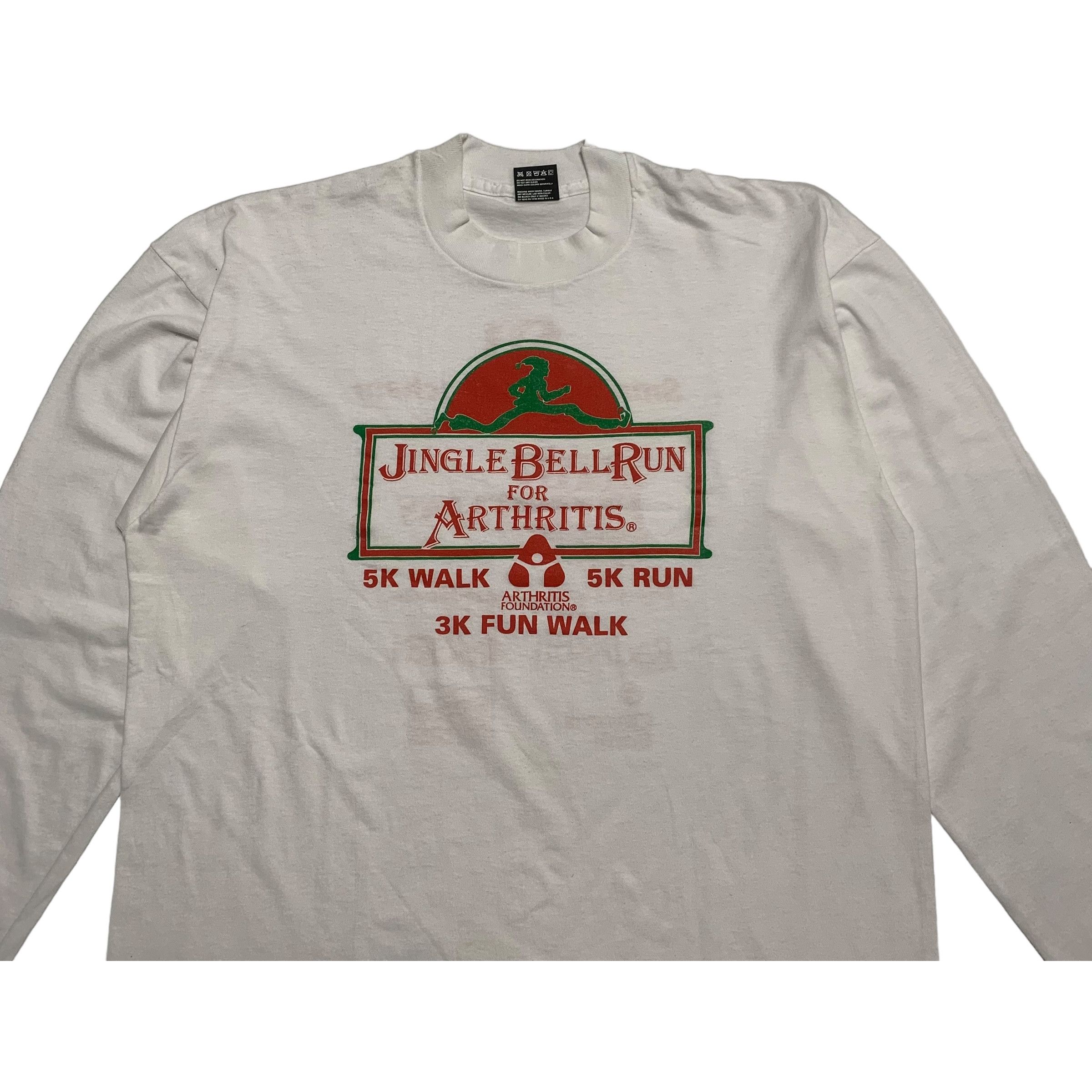 Fruit Of The Loom Vintage 90s Jingle Bell Run Long Sleeve T-shirt Size US L / EU 52-54 / 3 - 3 Thumbnail