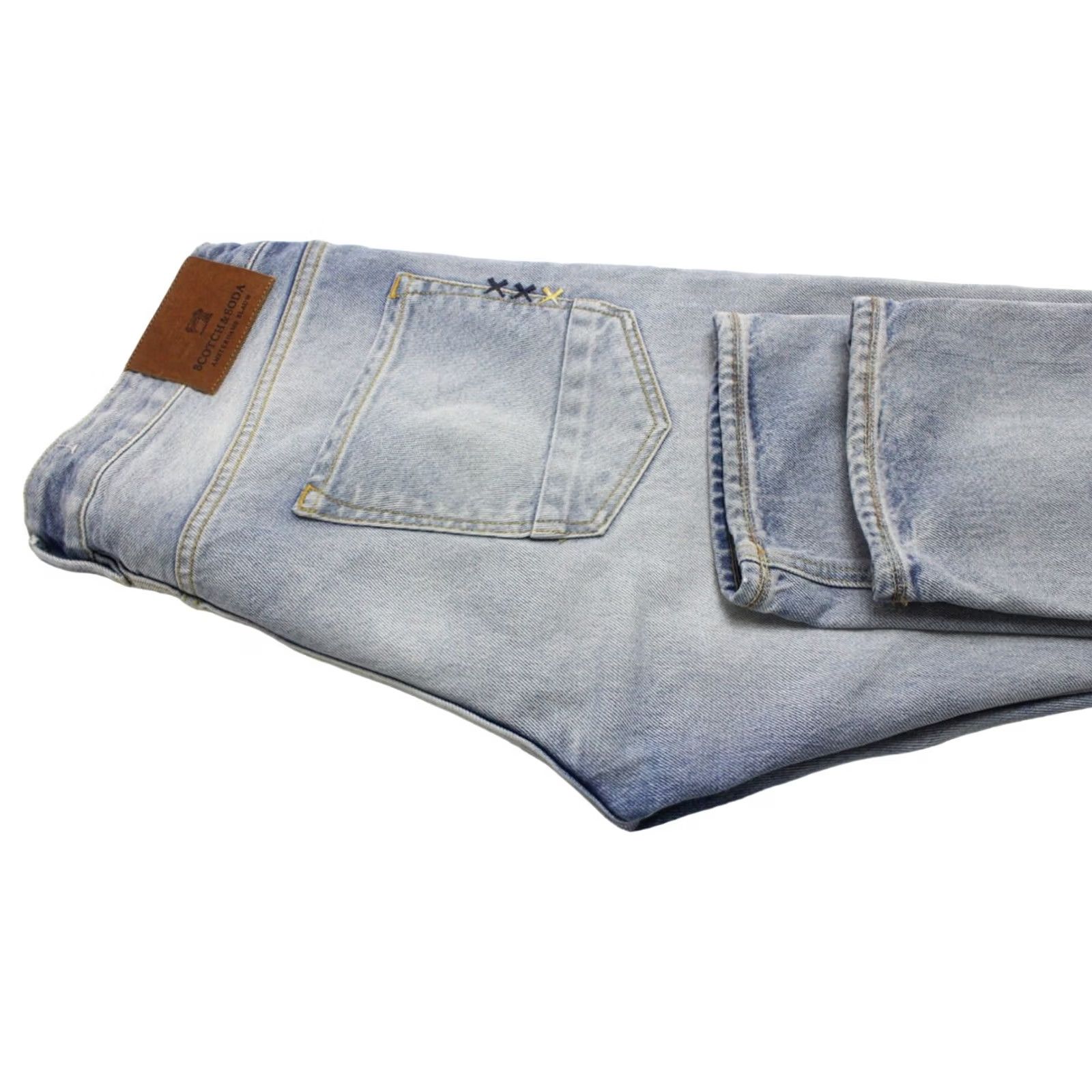 Scotch & Soda SCOTCH & SODA Tye Jeans Men's W32/L34 Tapered Blue Zip Fly Whiskers Fade Effect Size US 32 / EU 48 - 5 Thumbnail