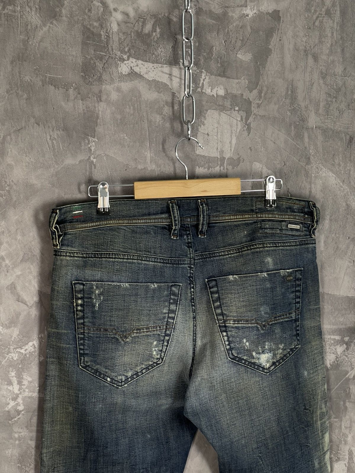 Diesel × Japanese Brand Vintage Diesel Wash Distressed Archive Y2K Jeans Size US 34 / EU 50 - 12 Thumbnail