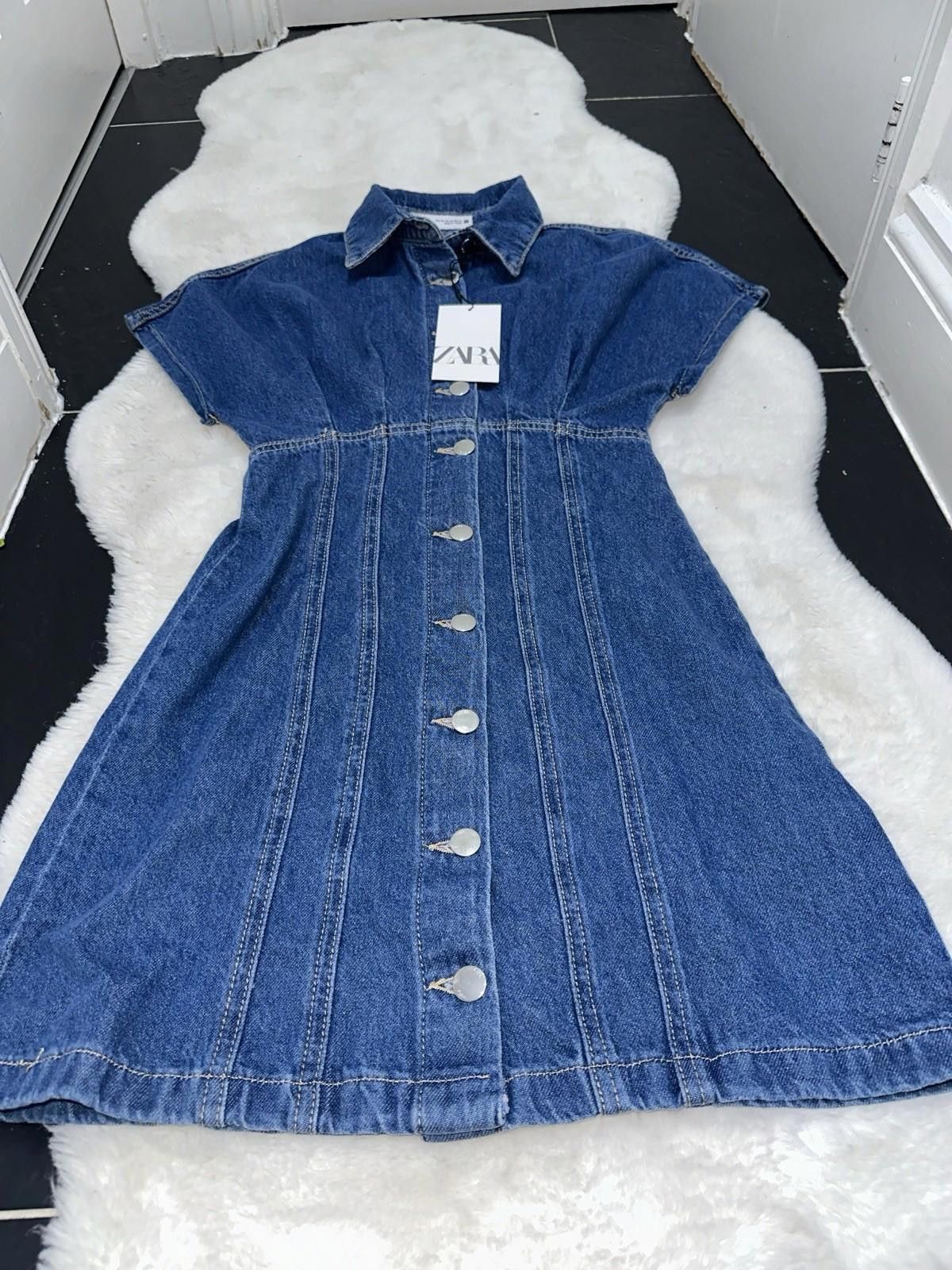 Zara ZARA Denim Dress BNWT Size XS / US 0-2 / IT 36-38 - 1 Thumbnail