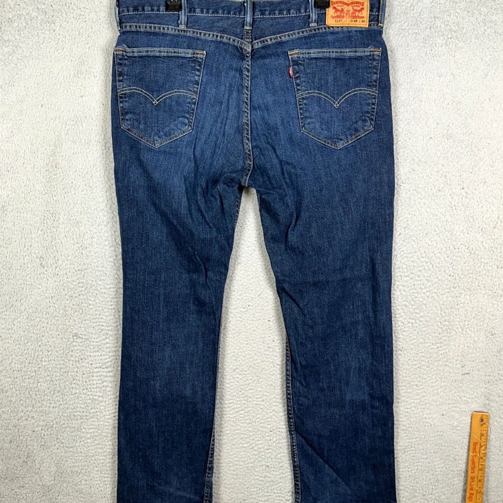 Levi's Levi's 514 Jeans Mens 38X30 Blue Straight 5-Pocket Denim Stretch Size US 38 / EU 54 - 2 Thumbnail