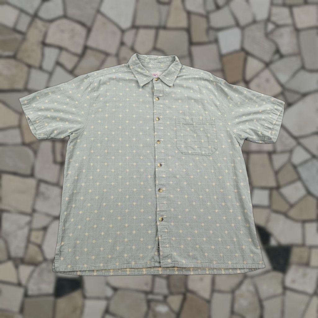 The Territory Ahead Territory Ahead Shirt Mens XL Green Textured Plaid Button-Up Outdoors Casual Size US XL / EU 56 / 4 - 1 Thumbnail