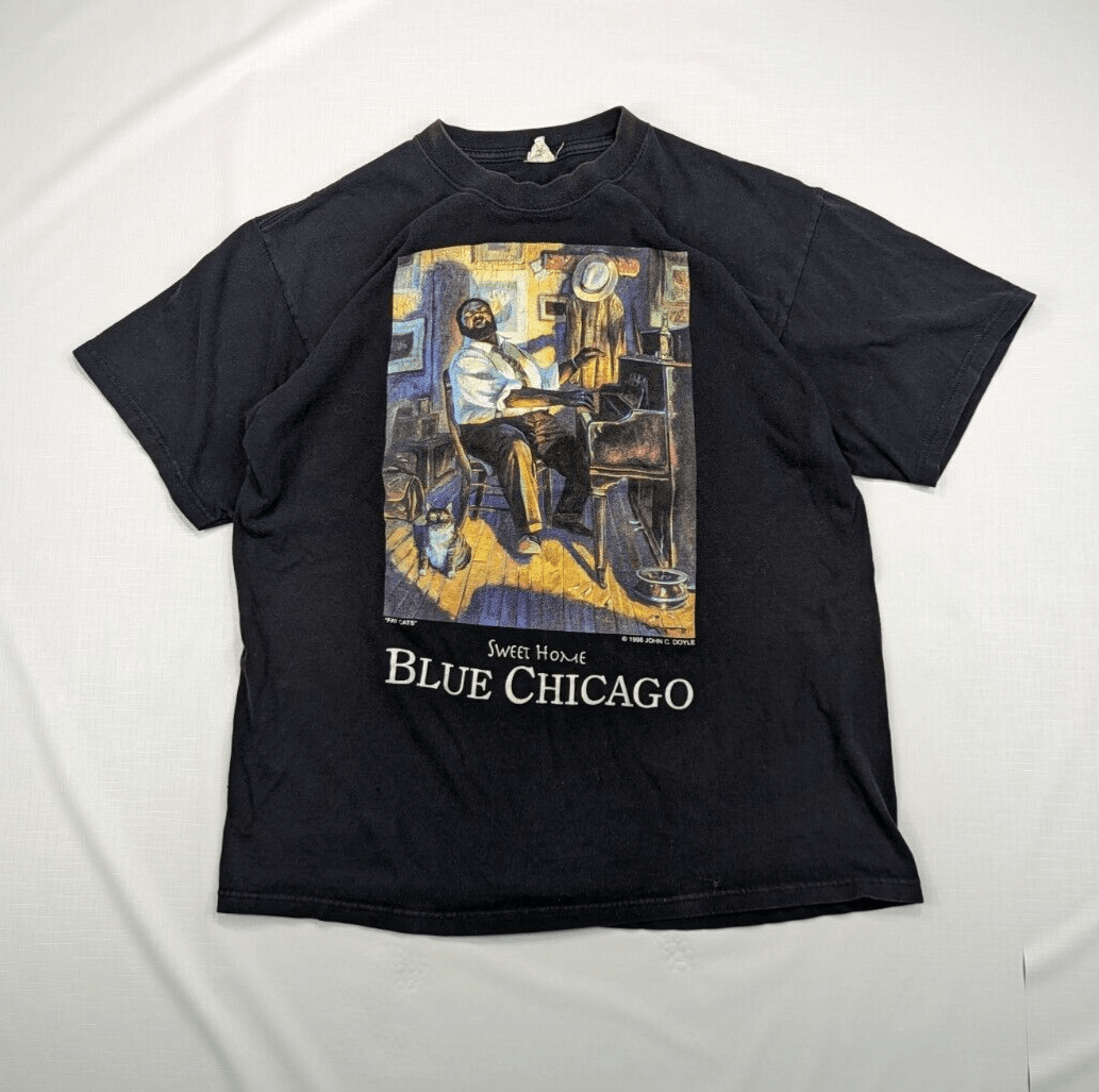 90's Sweet home BLUE CHICAGO Tシャツ