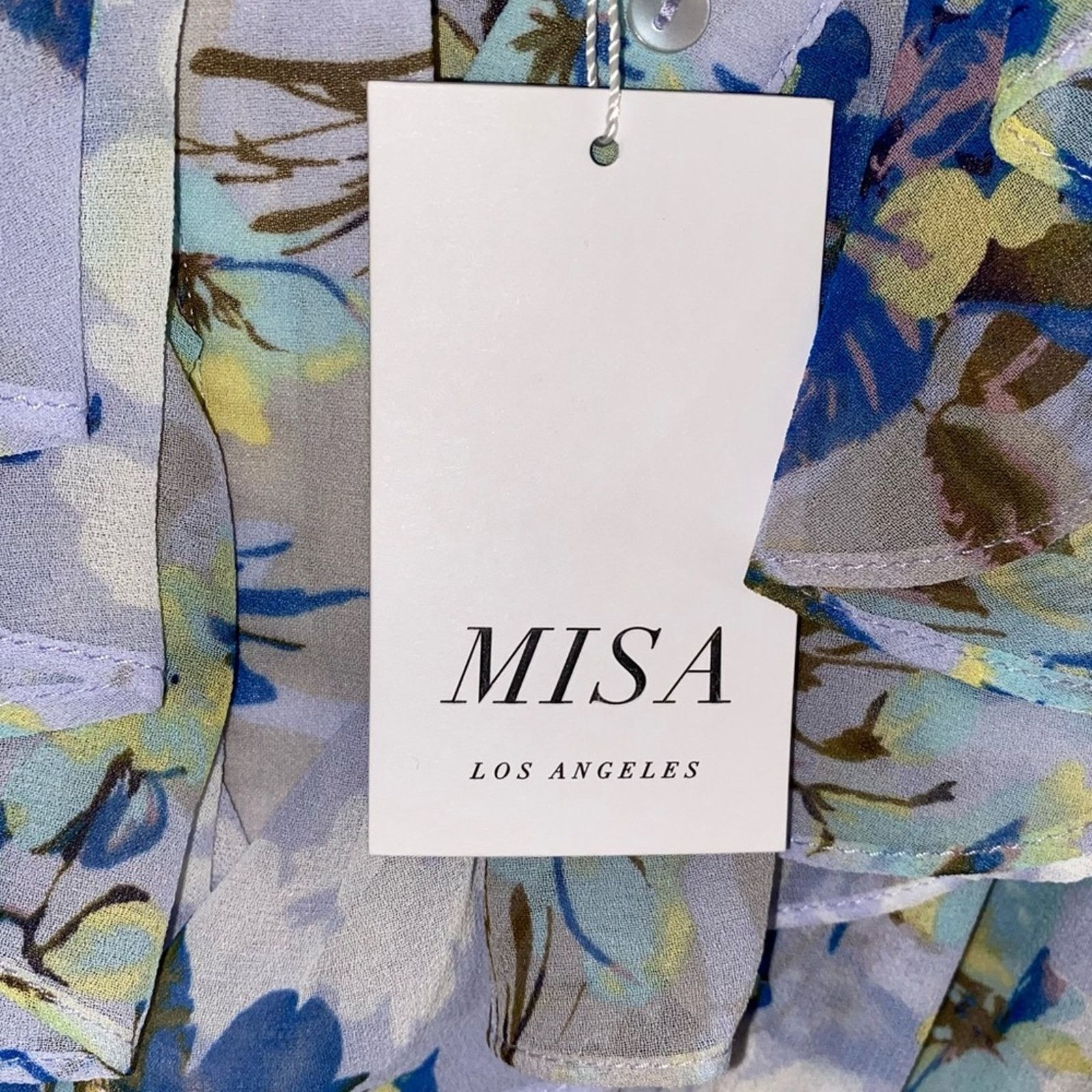 MISA Los Angeles New! $336 Misa Los Angeles Blue Floral Alona Dress XS NWT Size XS / US 0-2 / IT 36-38 - 7 Thumbnail