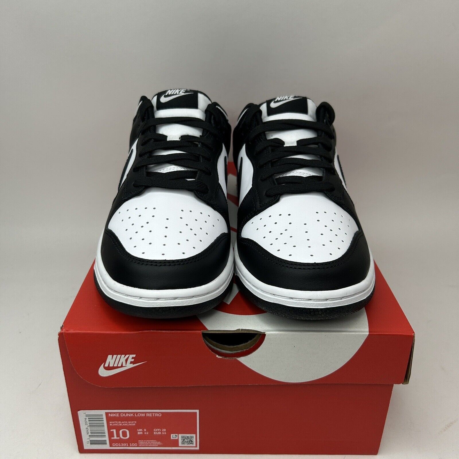 Nike Nike Dunk Low Retro “Black White/Panda” 2023 Size US 10 / EU 43 - 2 Thumbnail