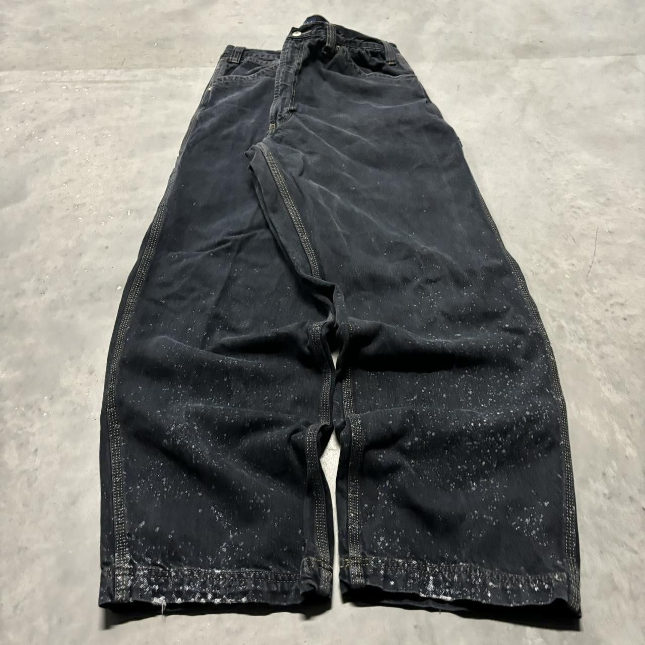 Japanese Brand × Vintage Crazy Vintage Y2K/2000s Baggy Dark Wash Grunge Skater Carpenter Denim Jeans! Size US 36 / EU 52 - 3 Thumbnail