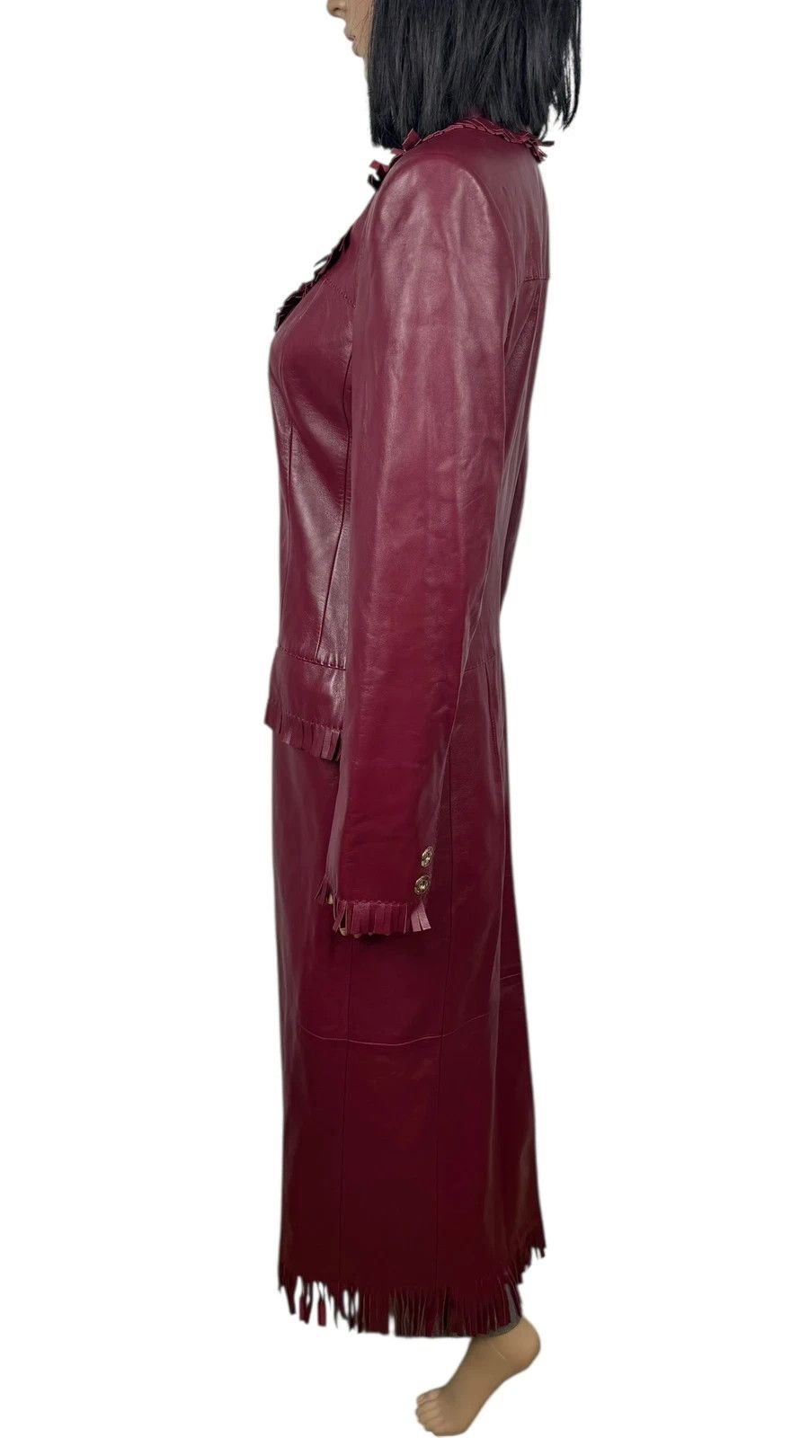Other Upstar Exclusive Genuine Leather Long Coat Fringed D42 I48 Size L / US 10 / IT 46 - 8 Thumbnail