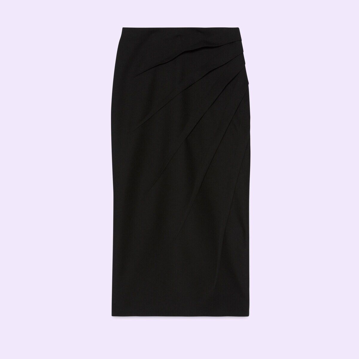 o1s1wg111025 Wool Midi Skirt With Draping in Black