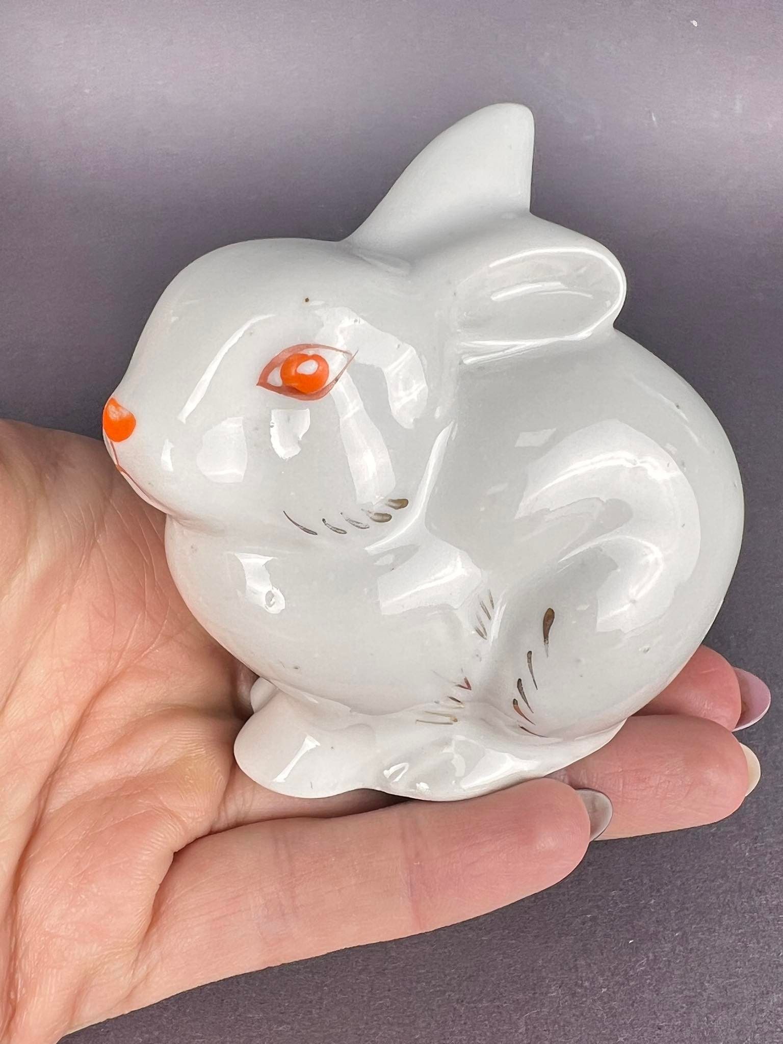 Vintage Polonne Vintage Miniature Soviet Porcelain Figure Rabbit Size ONE SIZE - 1 Thumbnail