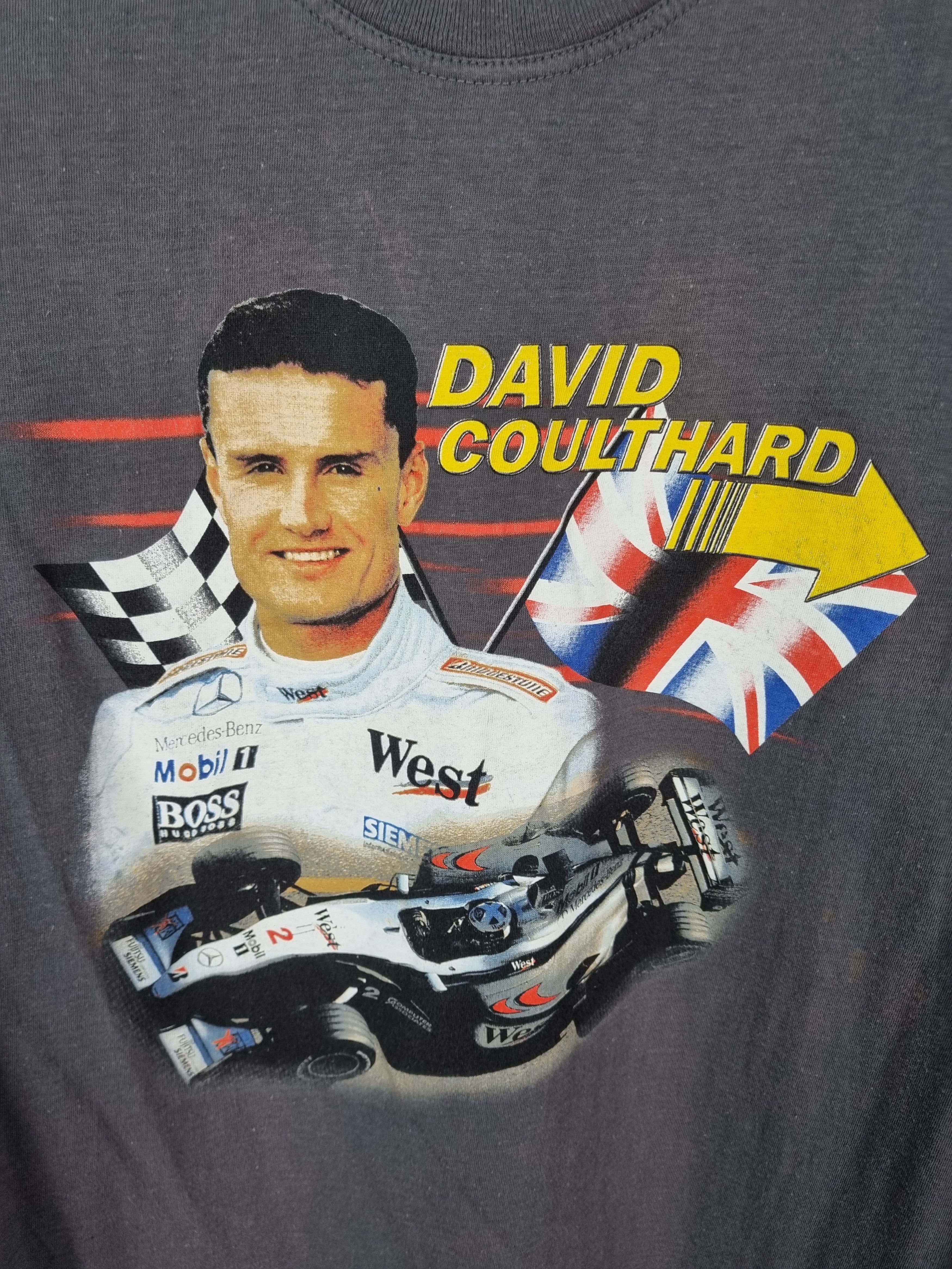 Vintage Portret David Coulthard MOTTORAD Vintage Tee Shirt Size US XL / EU 56 / 4 - 10 Thumbnail