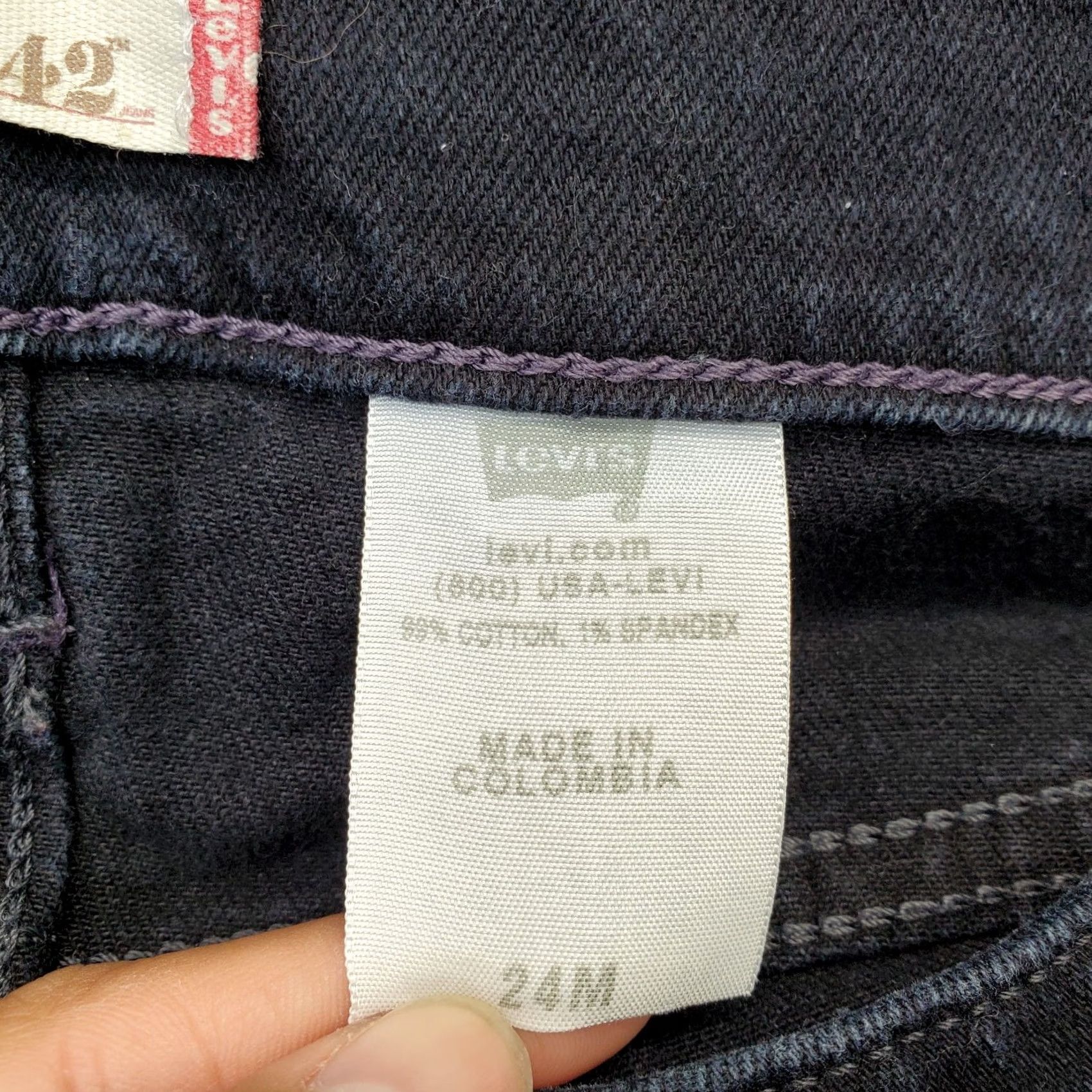 Levi's Levi's Womens 542 Low Skinny Jeans Jeans 24 Blue Denim Modern Fit Red Tab Streetwear Size 24 Womens Size 42" / US 20 - 7 Thumbnail