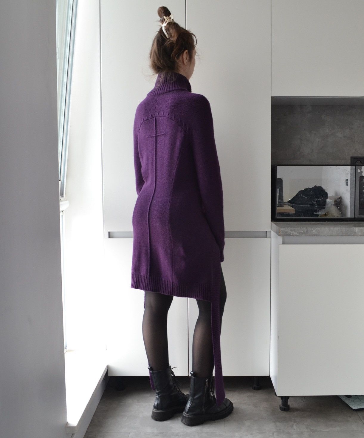 Givenchy GIVENCHY Sweater Cross Belt Waist Jumper Dress Purple Size M / US 6-8 / IT 42-44 - 1 Thumbnail