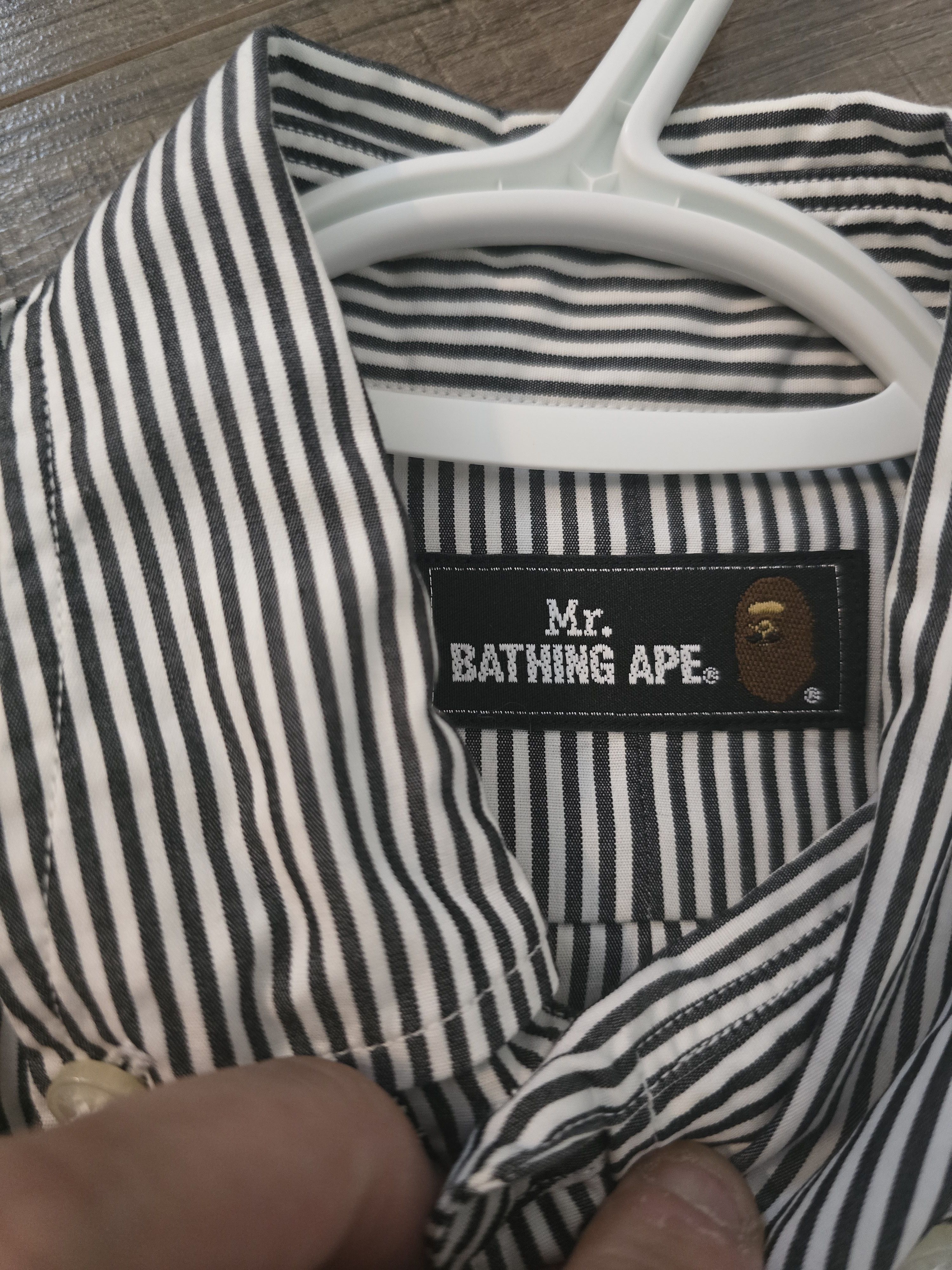 Bape Mr Bathing Ape Bape Striped Shirt small Size US S / EU 44-46 / 1 - 3 Thumbnail