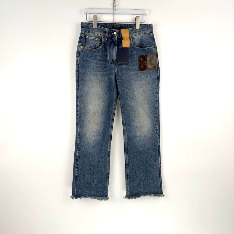 Louis Vuitton Louis Vuitton Blue washed presbyopic leather fur-trimmed je Size US 34 / EU 50 - 3 Thumbnail