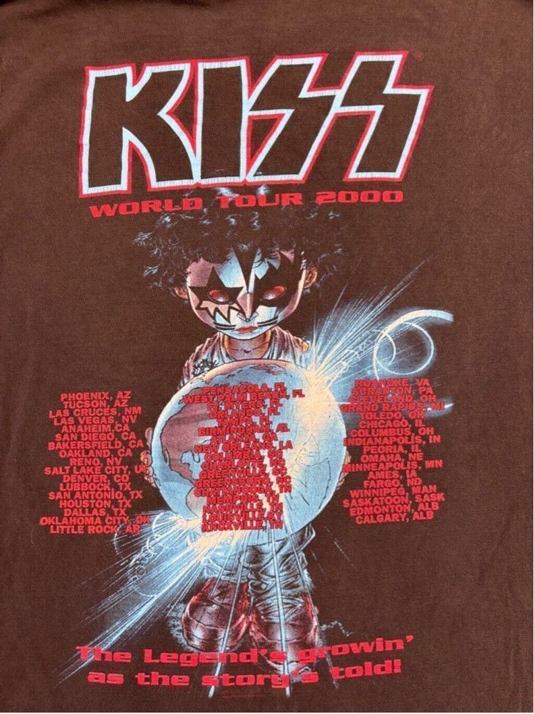 KISS Men's VTG Allsport Max Weight Kiss Y2K Band Farewell XXL Size US XL / EU 56 / 4 - 16 Thumbnail