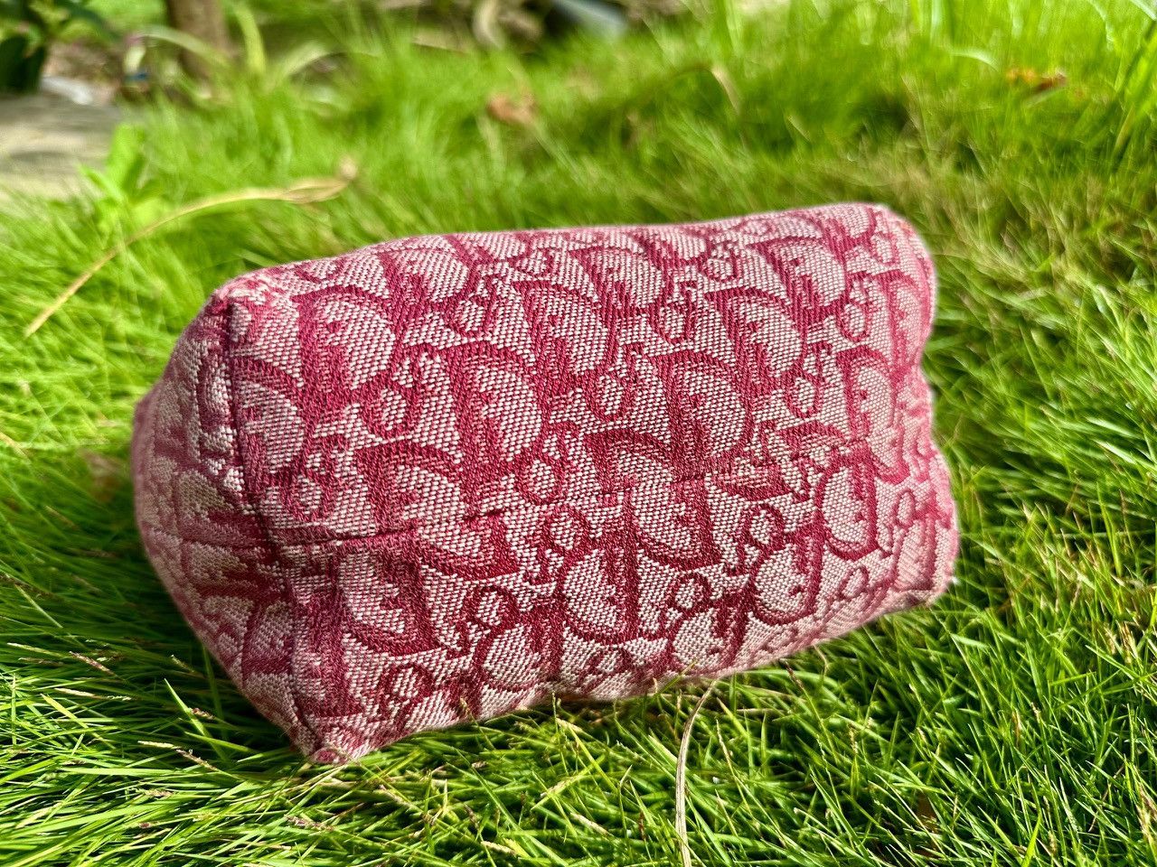 Dior Authentic Christian Dior Trotter Burgundy Monogram Pochette Size ONE SIZE - 6 Thumbnail