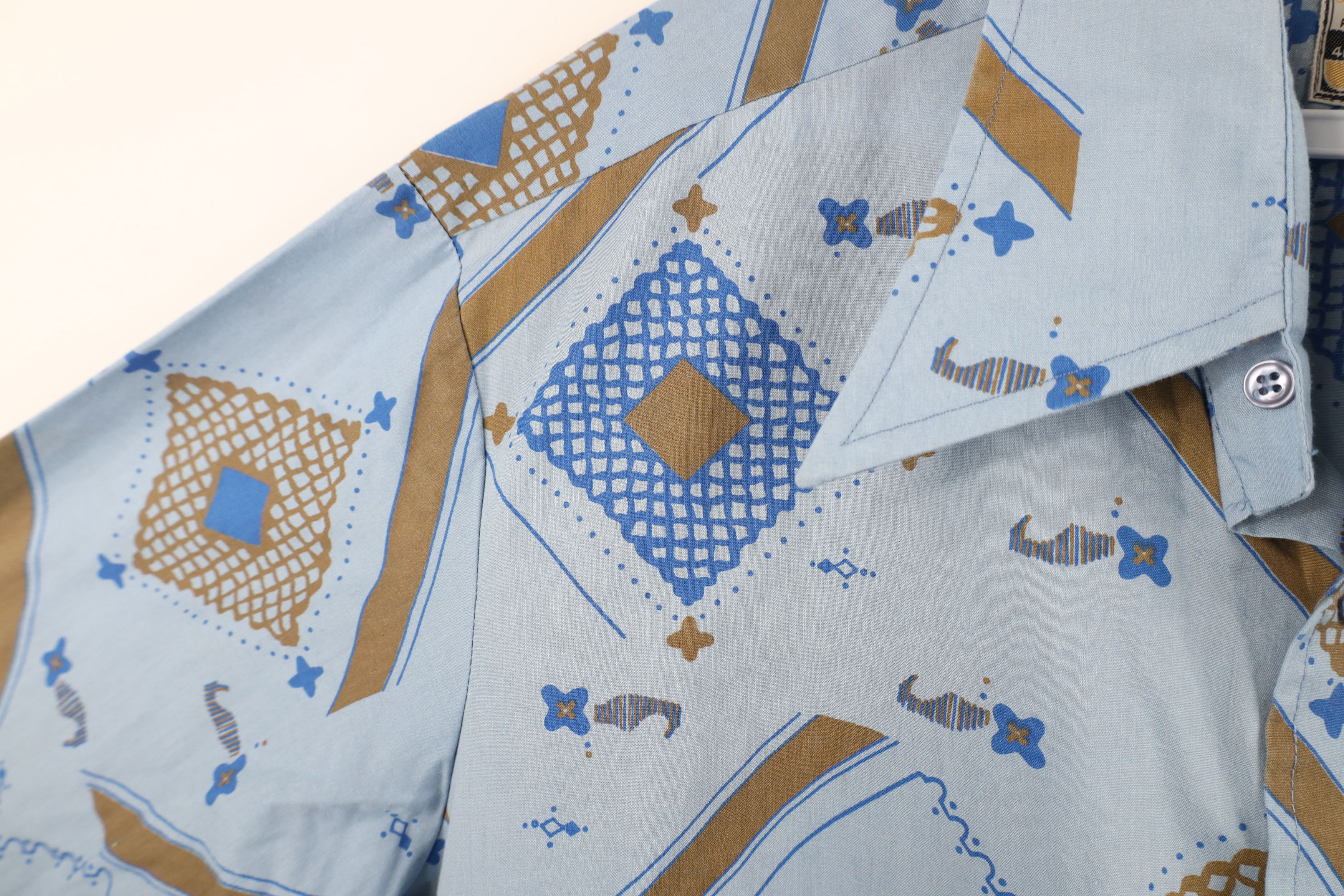 Vintage Vintage 70s Streetwear Geometric Disco Collared Button Shirt Size US L / EU 52-54 / 3 - 8 Thumbnail