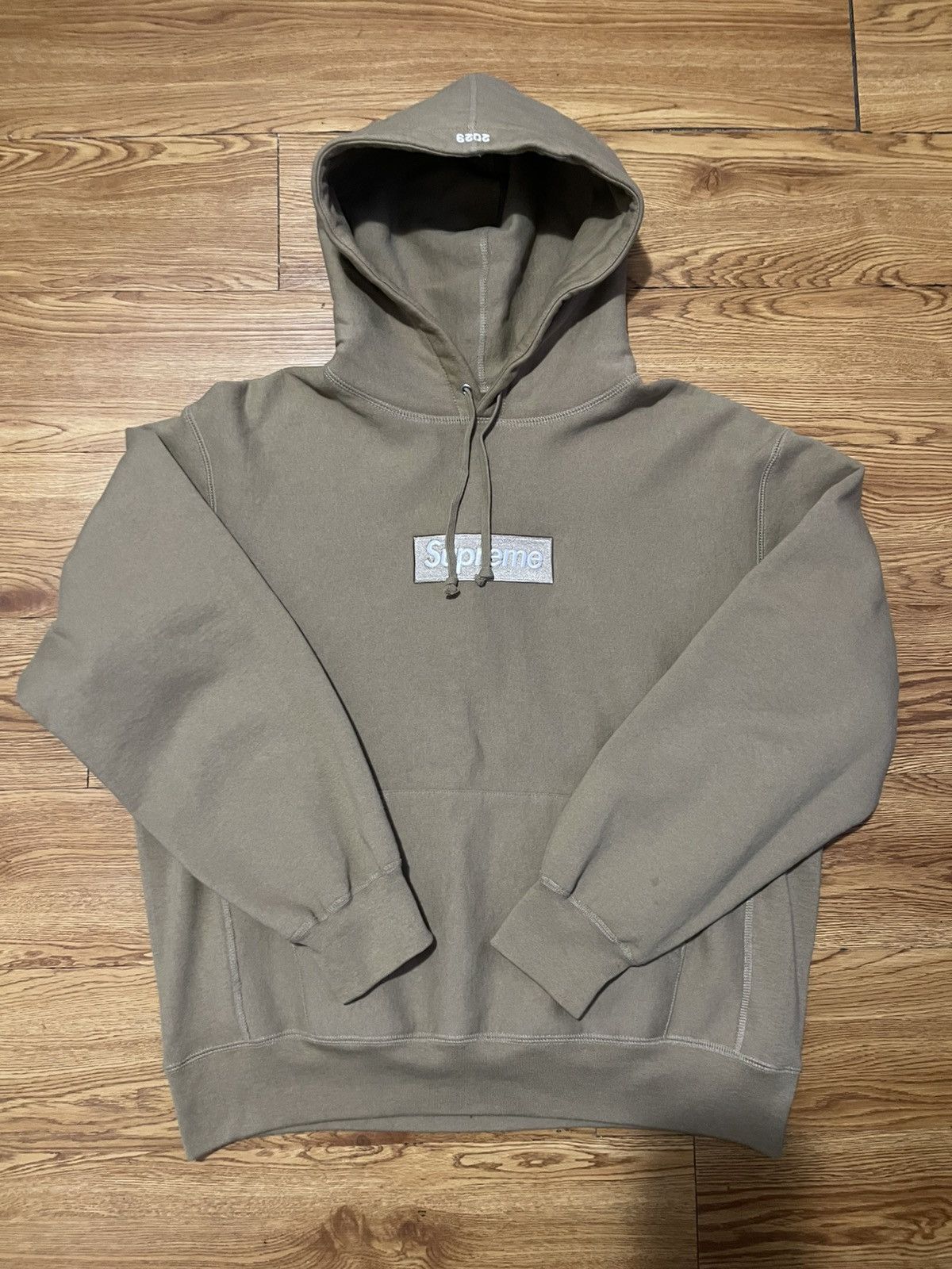 Supreme Supreme Box Logo Hooded Sweatshirt FW23 “Dark Sand” size M 
