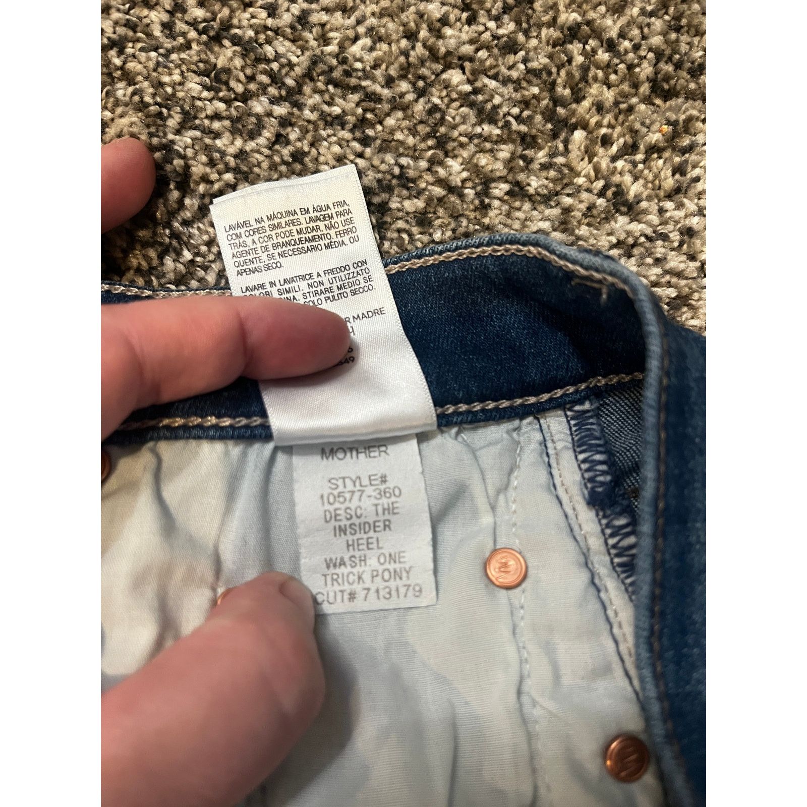 MOTHER Mother The Insider Heel Flare Jeans One Trick Pony Womens 27 Size 27" / US 4 / IT 40 - 13 Thumbnail