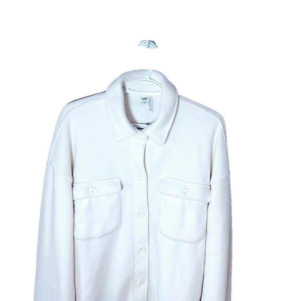 Simons Simons Twik Cream Fleece Shacket Jacket Size XL NWT Size XL / US 12-14 / IT 48-50 - 3 Thumbnail