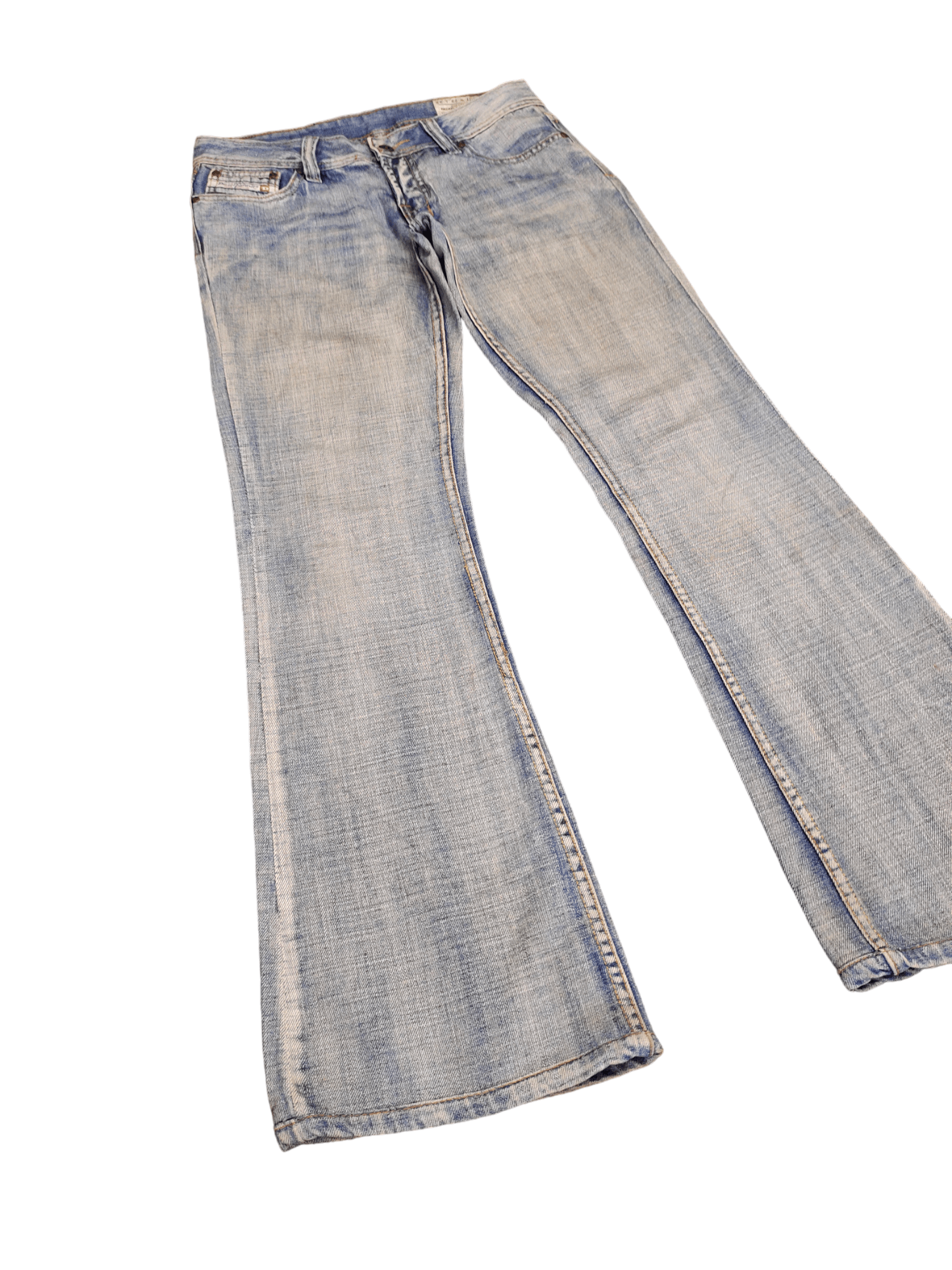 Diesel Flare Jeans Diesel D Logo Faded Low Rise Boot Cut Y2k Goa Size US 29 - 12 Thumbnail