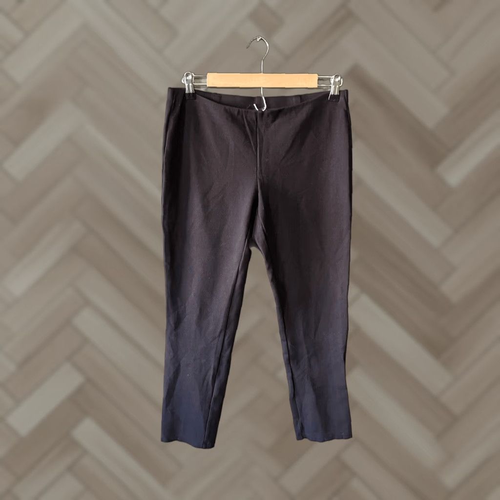 Eileen Fisher VINTAGE Eileen Fisher Womens Black Cropped Pant Pull On Stretch Small Petite S XS? Size 28" / US 6 / IT 42 - 1 Thumbnail