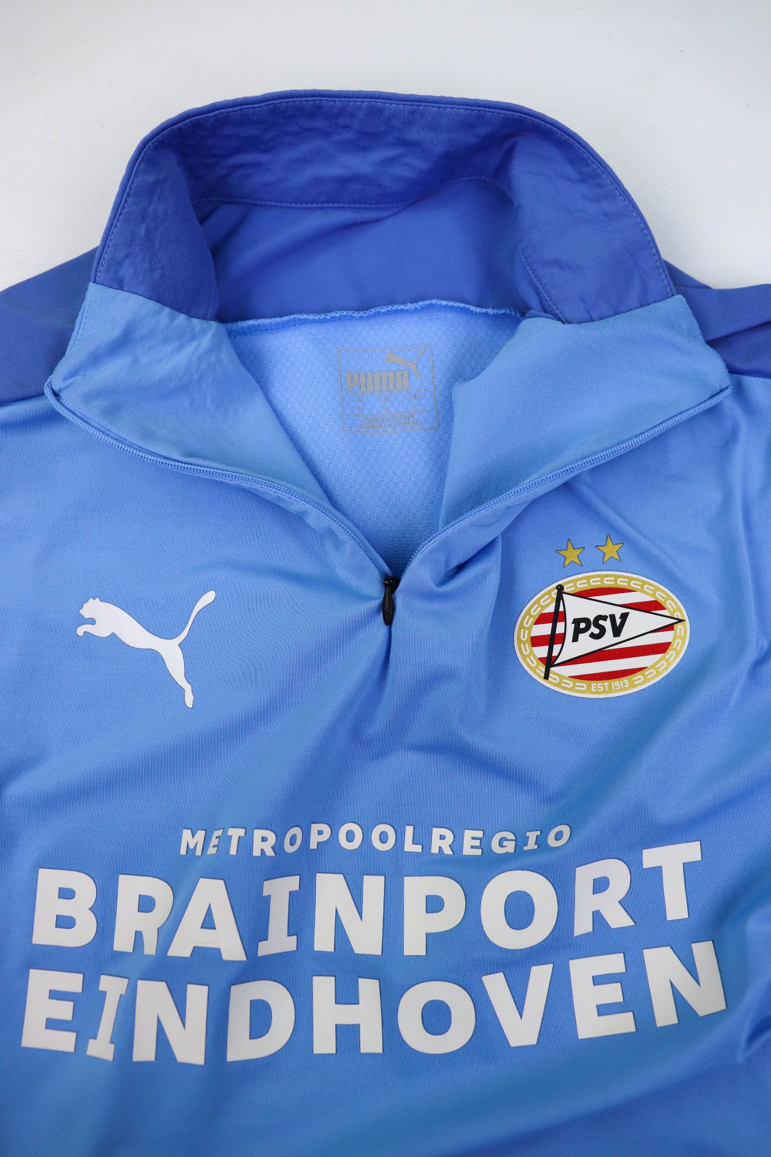 Puma Puma PSV Blue Long Sleeve DryCell Training Zip Top Rashguard Size US M / EU 48-50 / 2 - 8 Thumbnail
