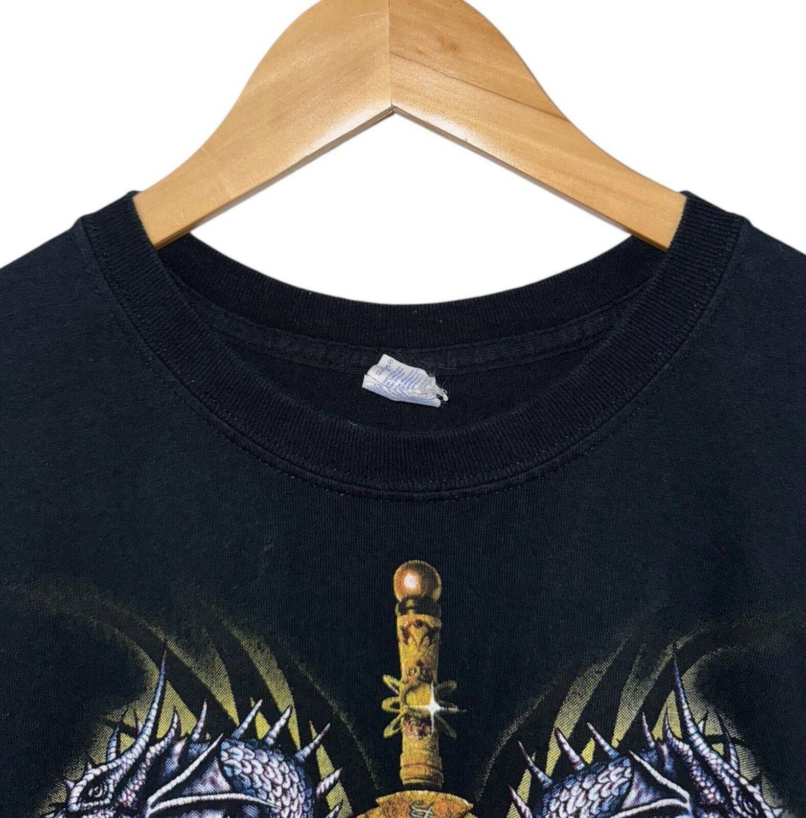 Designer Vintage MagiQuest Magic RPG Game Promo Wizard Black Shirt XL Size US XL / EU 56 / 4 - 3 Thumbnail