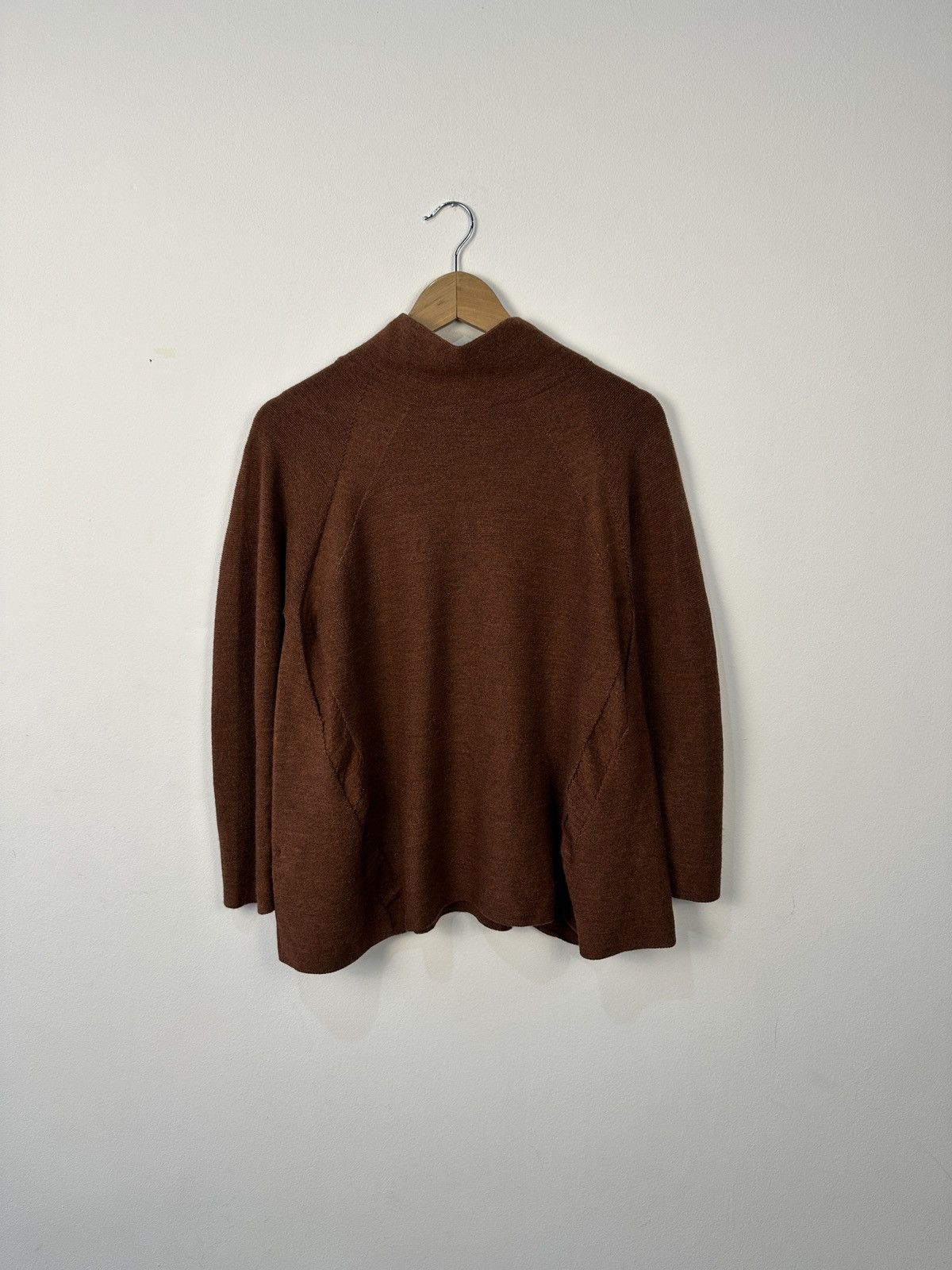 OSKA OSKA Cowl Neck Sweater 100% Virgin Wool Size 2 Rust Brown Size S / US 4 / IT 40 - 10 Thumbnail