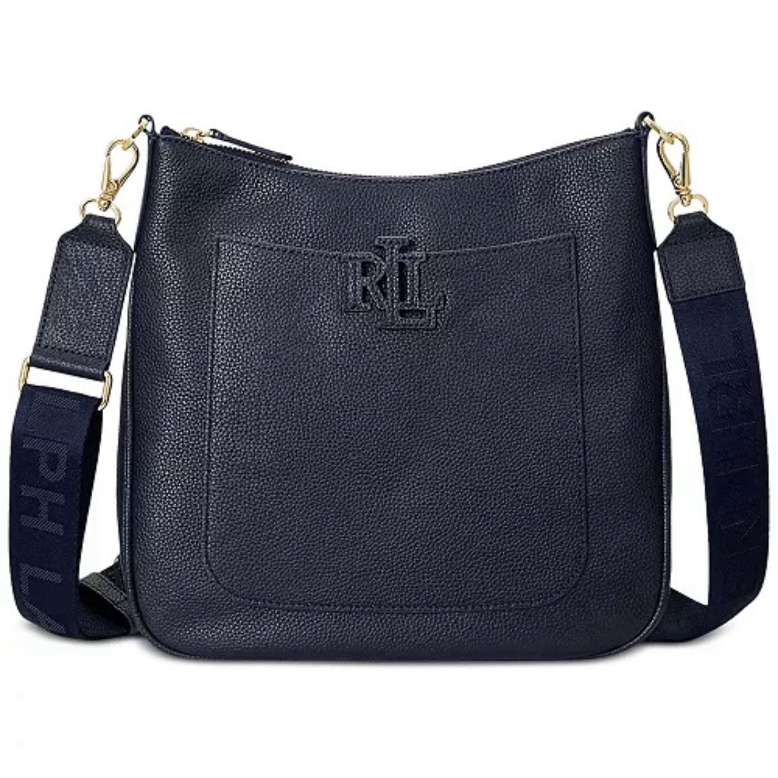 Polo Ralph Lauren NWT Lauren Ralph Lauren Cameryn Leather Small Crossbody Navy Size ONE SIZE - 6 Thumbnail