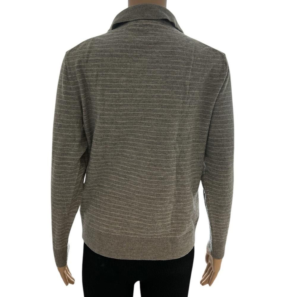 Polo Ralph Lauren Polo Ralph Lauren Grey Striped Long Sleeve Polo Shirt Size L Size L / US 10 / IT 46 - 3 Thumbnail